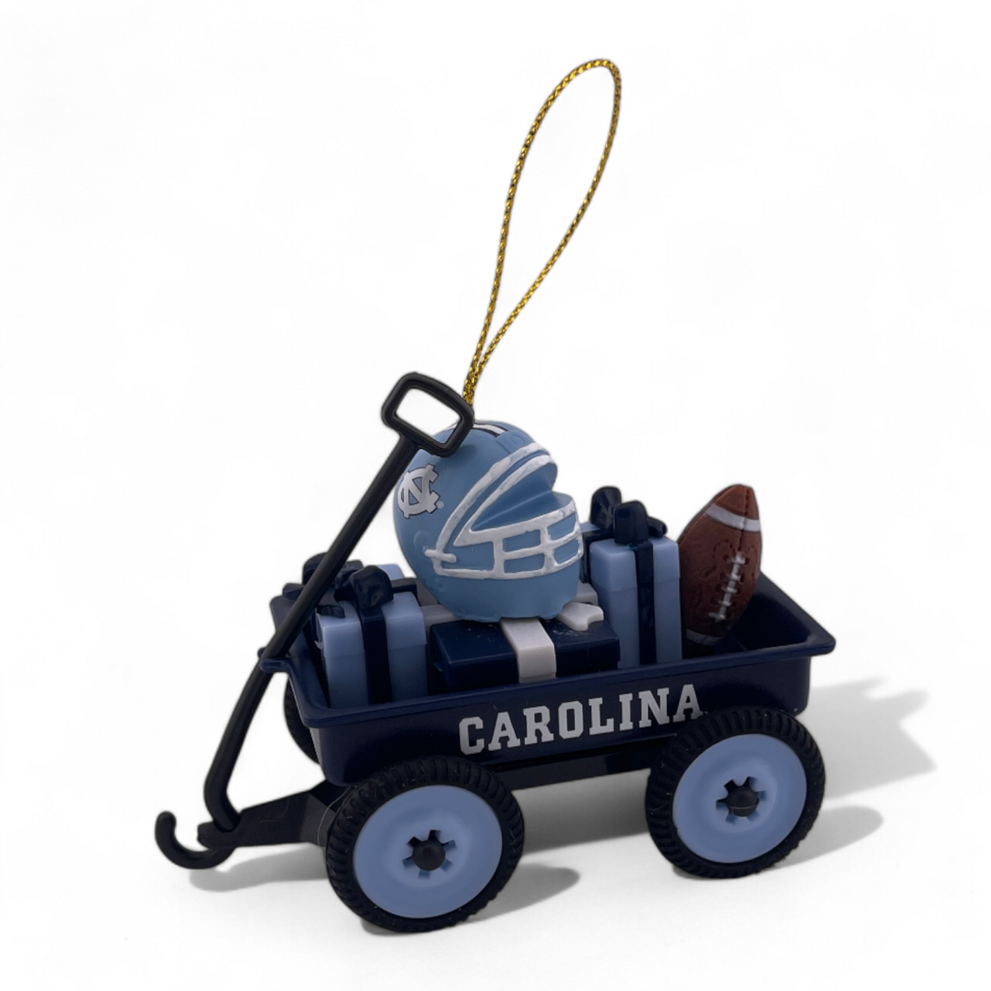 University of North Carolina Tar Heels NCAA Team Gift Wagon Christmas Ornament