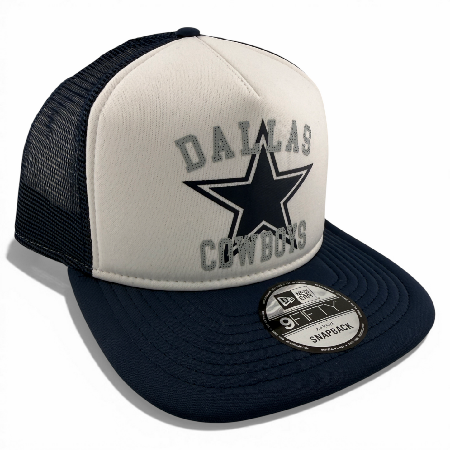 New Era Dallas Cowboys NFL Foam Front Trucker Mesh Back 9Fifty Snapback Hat Cap