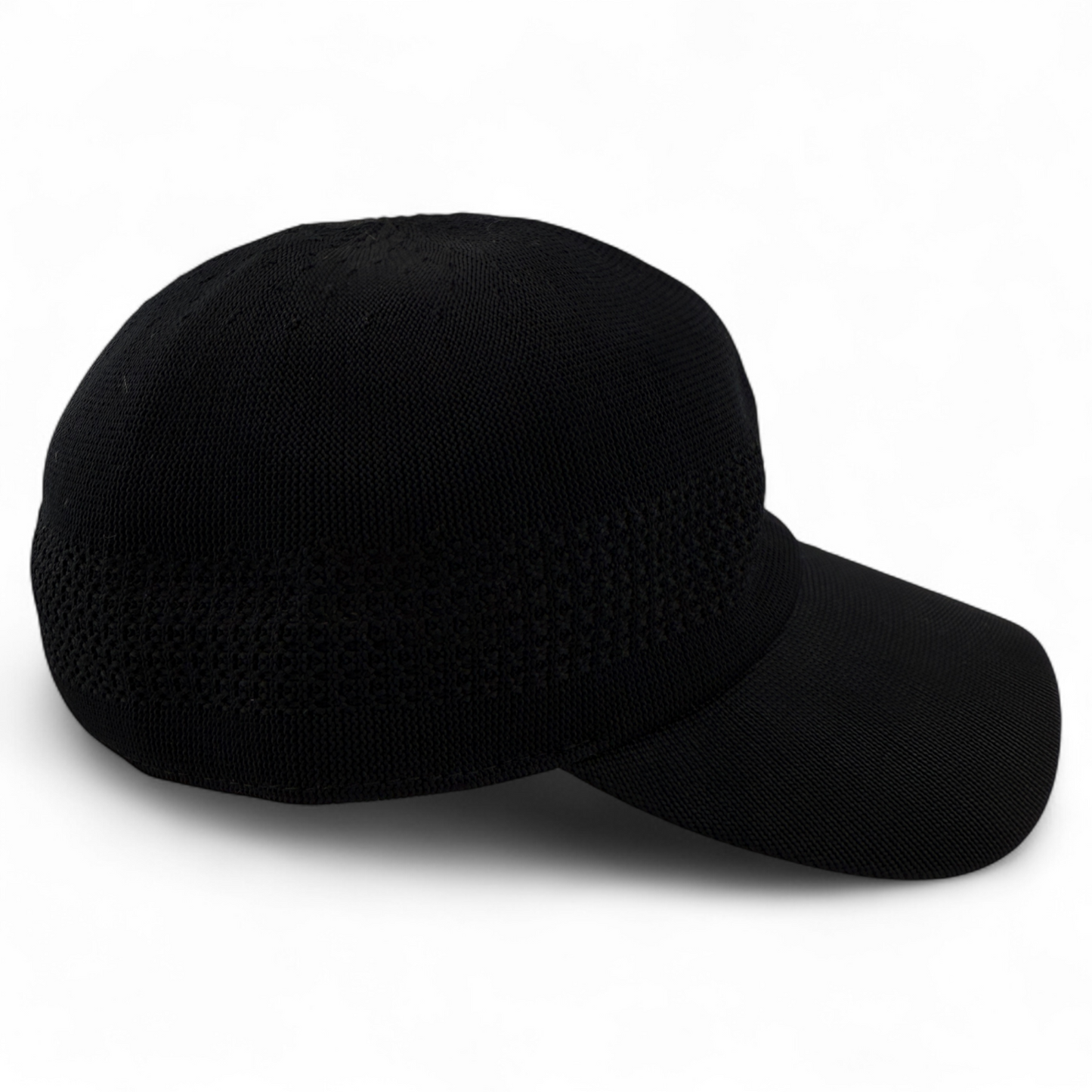 Kangol Tropic Ventair Spacecap Seamless 1456BC Flex Black Knit Baseball Hat Cap