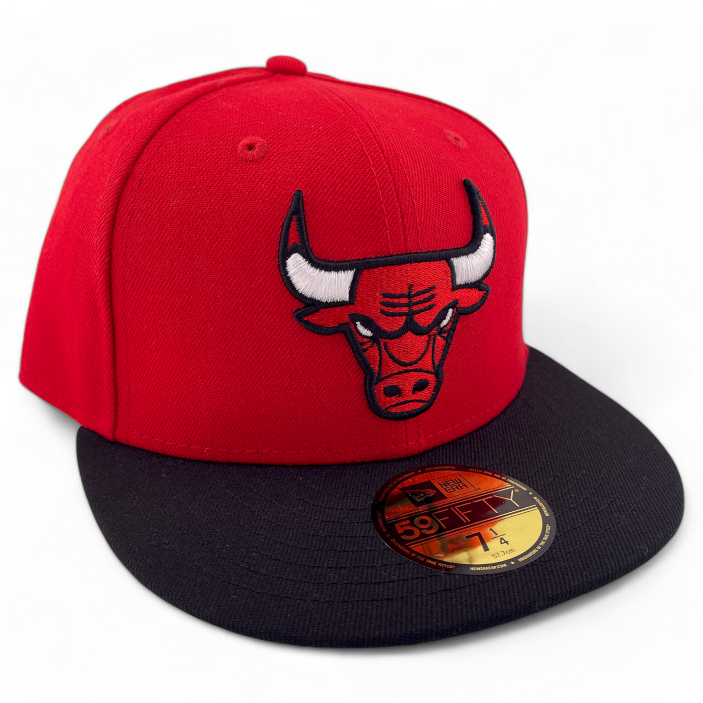 New Era Chicago Bulls NBA Team Classic Bull Logo Red 59Fifty Fitted Hat Cap