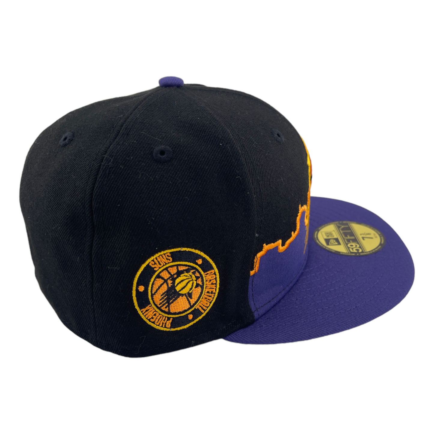 New Era Phoenix Suns Tip Off 2022 Cityscape Black/Purple/Grey 59Fifty Fitted Hat Cap