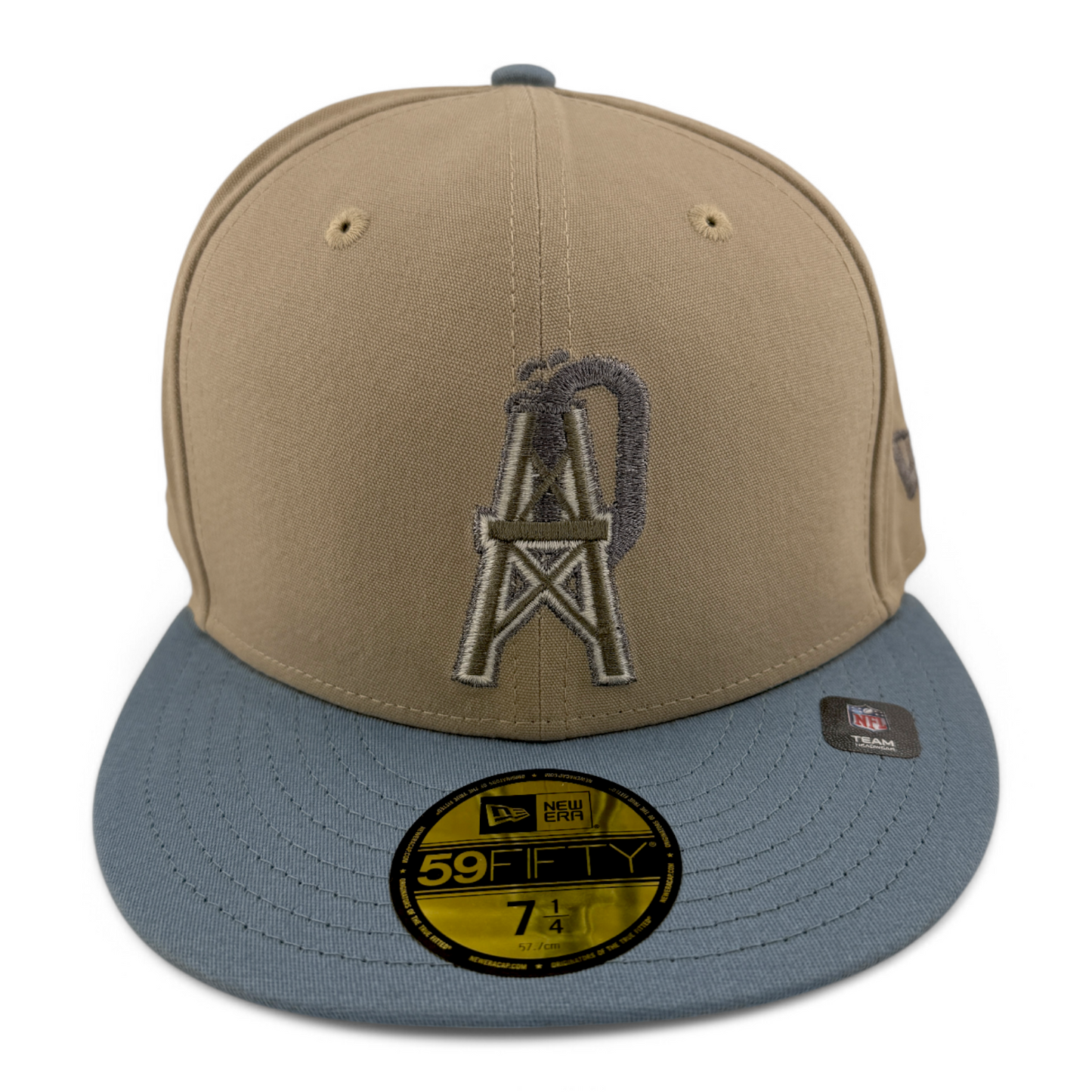 New Era Houston Oilers NFL Originals Brush Twill Tan 59Fifty Fitted Hat Cap