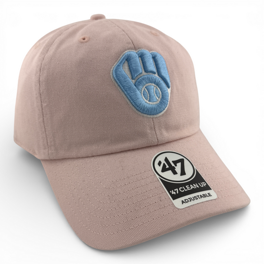 '47 Brand Milwaukee Brewers MLB Cotton Candy Clean Up Adjustable Dad Hat Cap