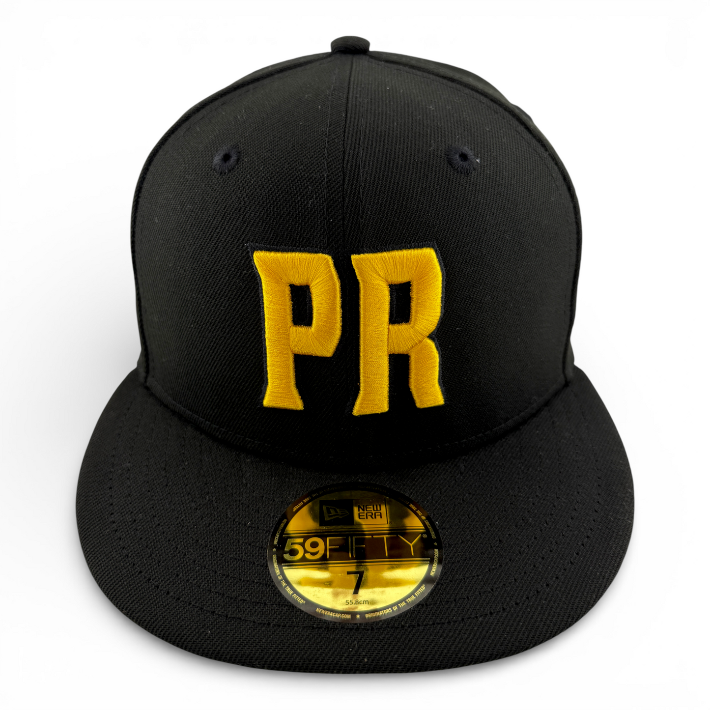 New Era Puerto Rico FBPR Alternate Black Yellow Logo 59Fifty Fitted Hat Cap