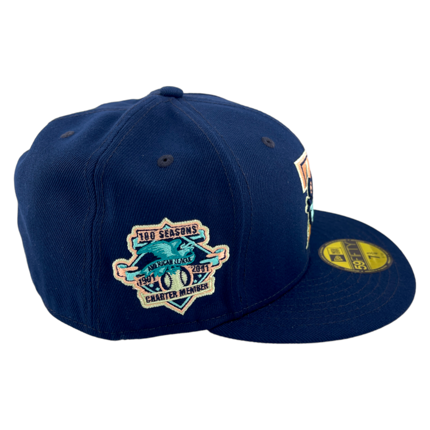 New Era Toronto Blue Jays 100 Series Patch Oceanside Swinger 59FIFTY Fitted Hat Cap