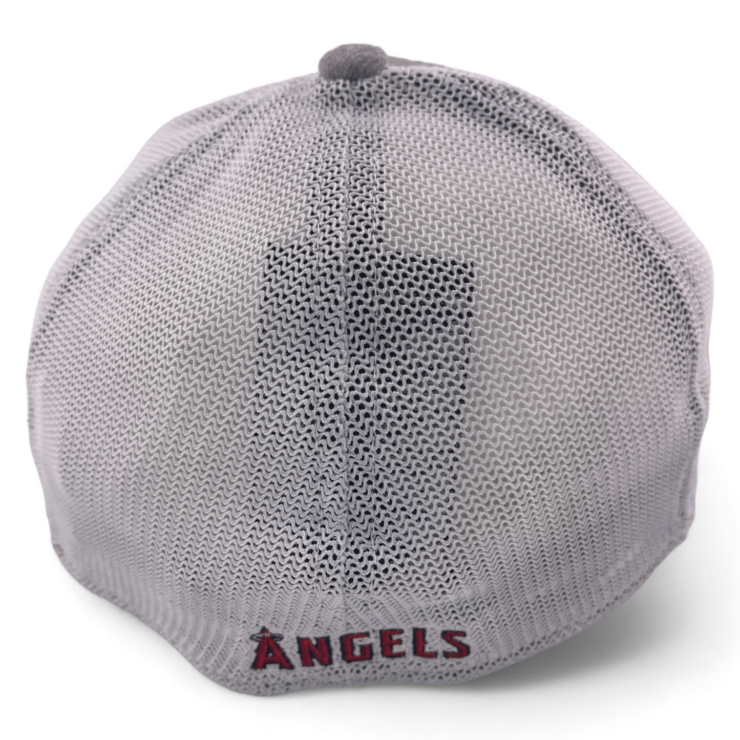 New Era Los Angeles Angels MLB Heather Grey Mesh Back 39Thirty Flex Fit Hat Cap