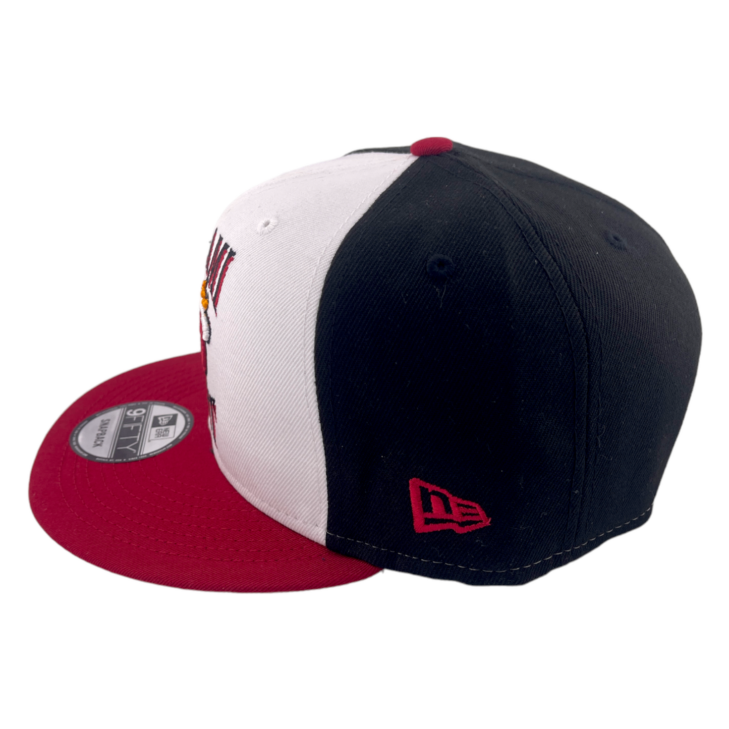 New Era Miami Heat Retro Logo Black/White/Red/Grey UV NBA 9FIFTY Snapback Hat Cap