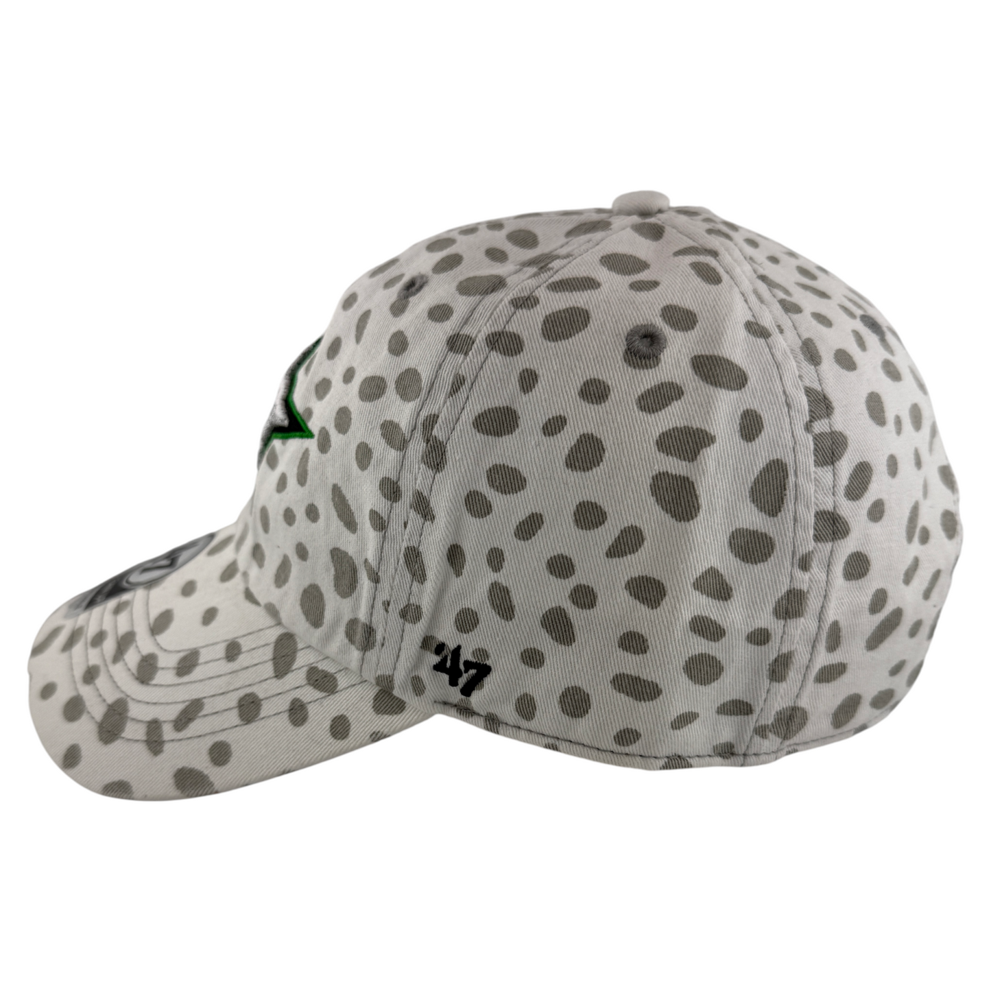 '47 Brand Dallas Stars NHL White Cheetah Leopard Clean Up Adjustable Dad Hat Cap