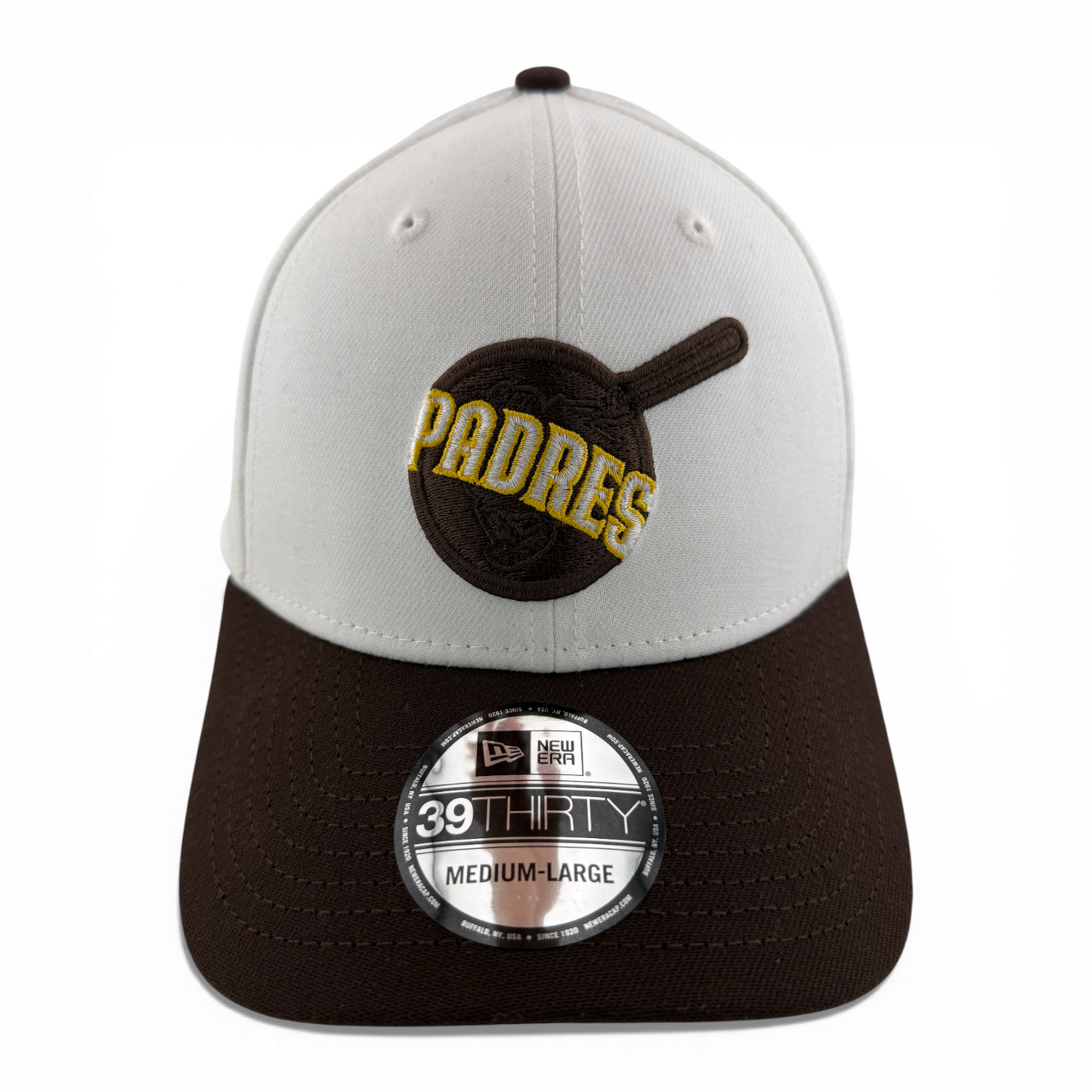 New Era San Diego Padres MLB Swinger Combo Logo Brown 39Thirty Flex Fit Hat Cap