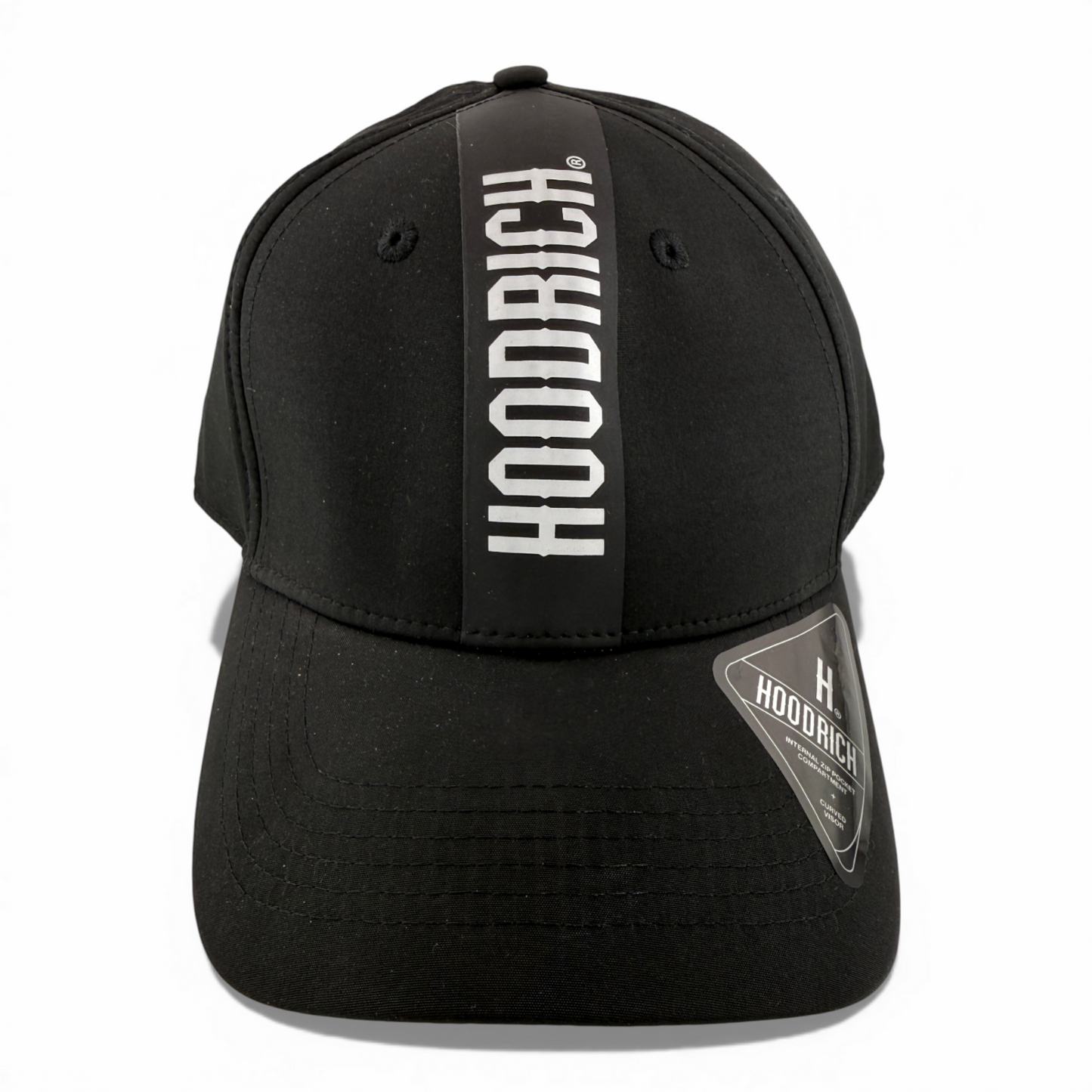 Hoodrich OG Tracks Cap Strapback Internal Zipper Pocket Black Adjustable Hat
