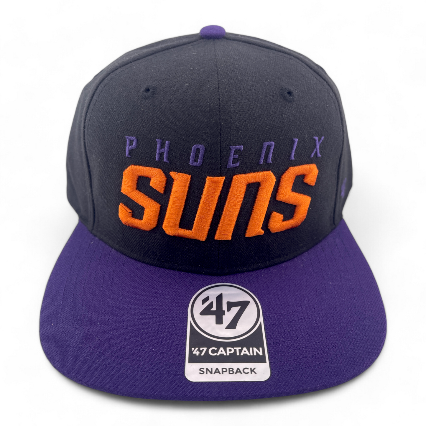 '47 Brand Phoenix Suns NBA No Shot Script Wordmark Captain Snapback Hat Cap