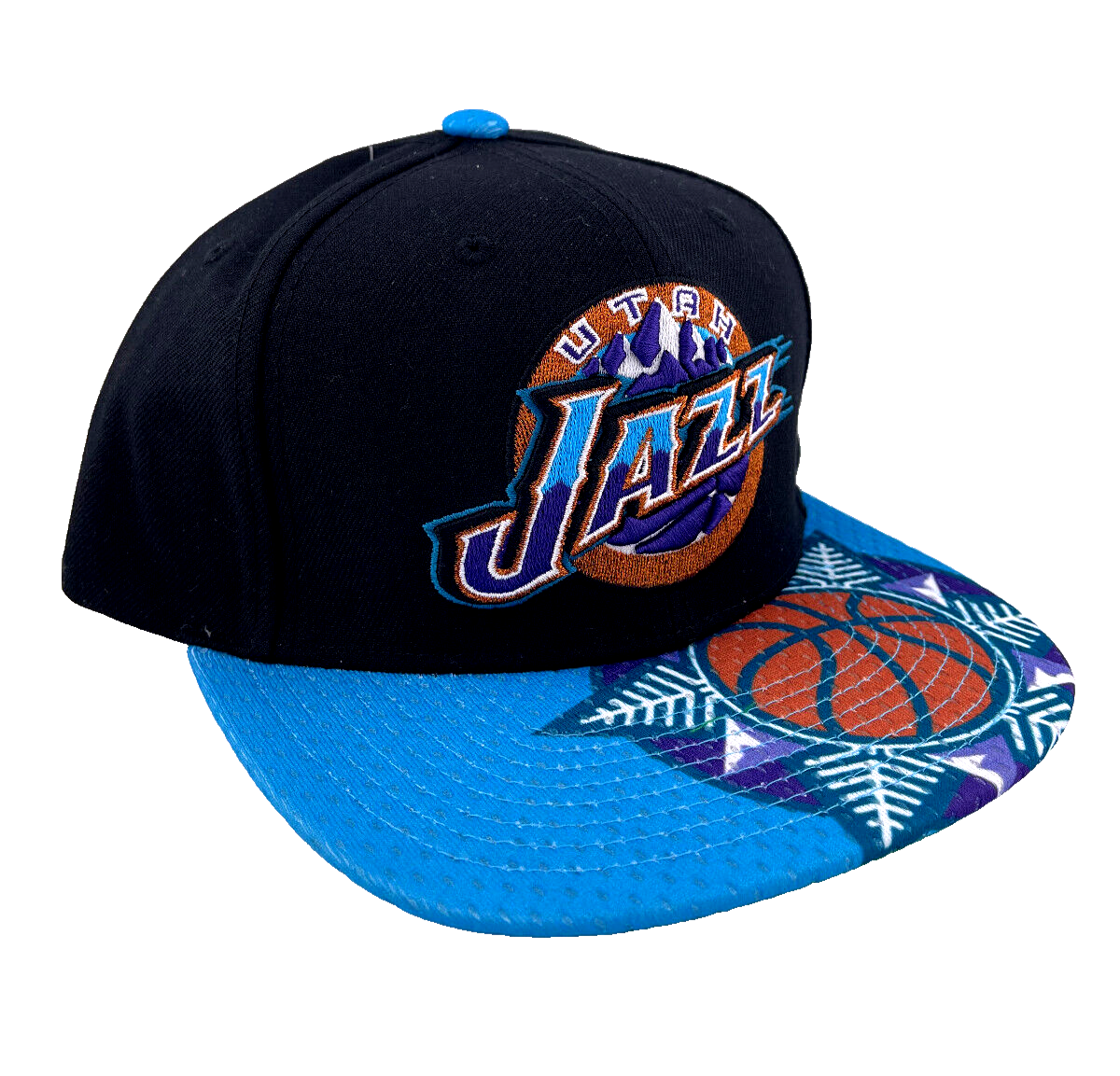 Mitchell & Ness Utah Jazz NBA HWC Snapshot Black/Blue Green UV Snapback Hat