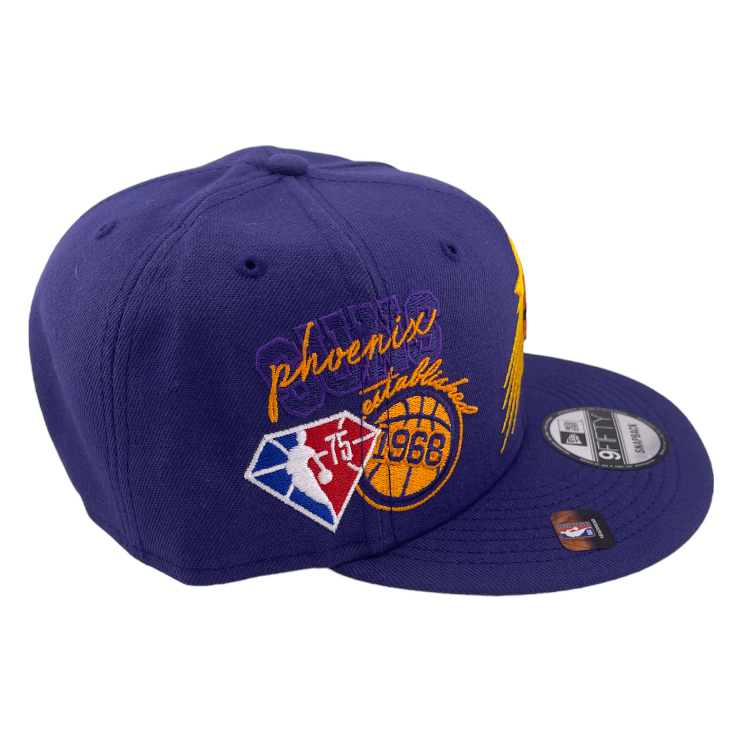 New Era Phoenix Suns Back Half Patch Purple/Grey UV NBA 9FIFTY Snapback Hat Cap