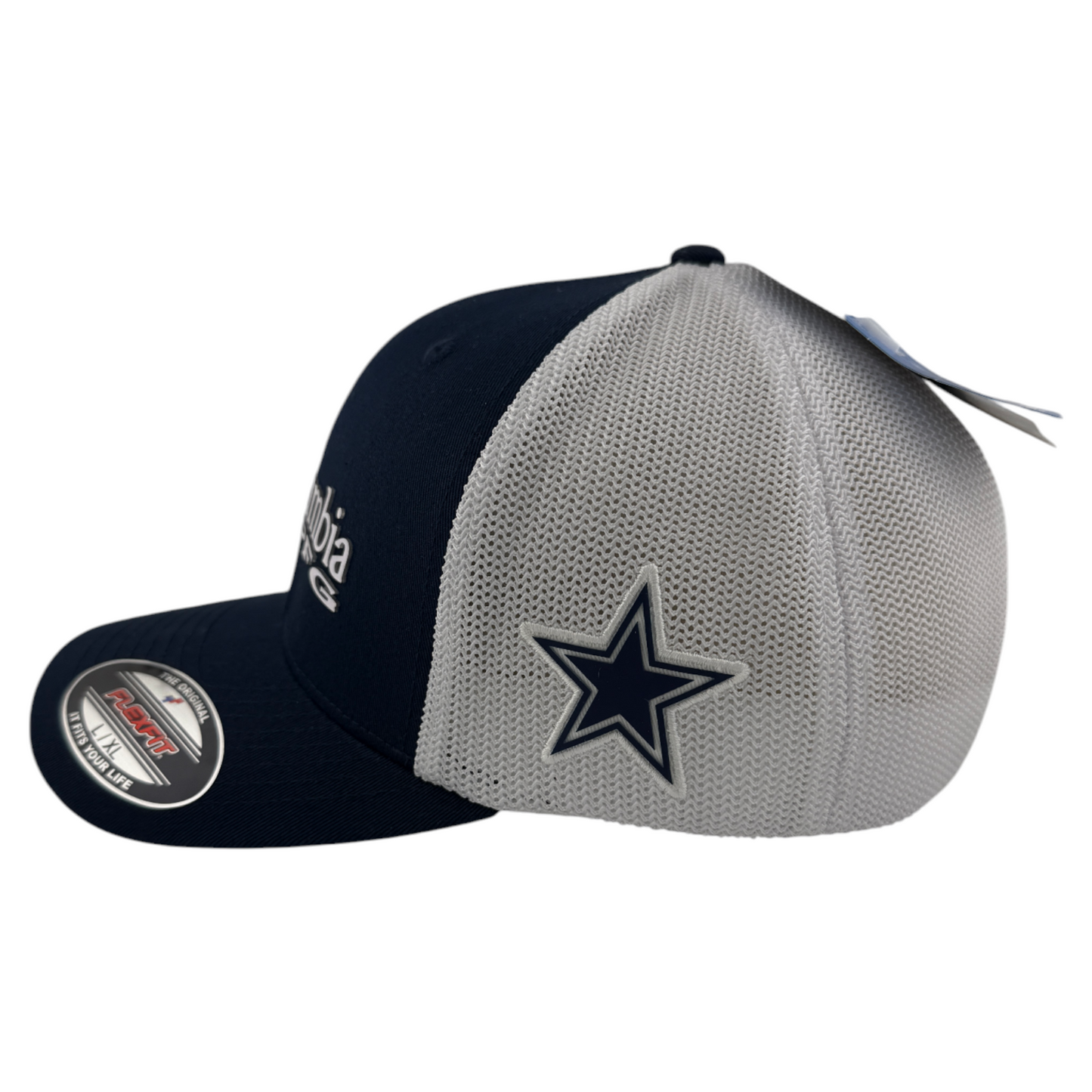 Columbia PFG Dallas Cowboys NFL Performance Fishing Gear Flex Fit Hat Cap L/XL