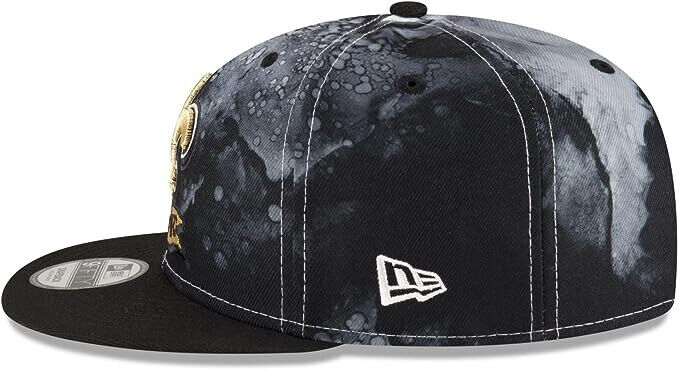 New Era New Orleans Saints 2022 Sideline NFL Ink Dye Black 9FIFTY Snapback Hat Cap