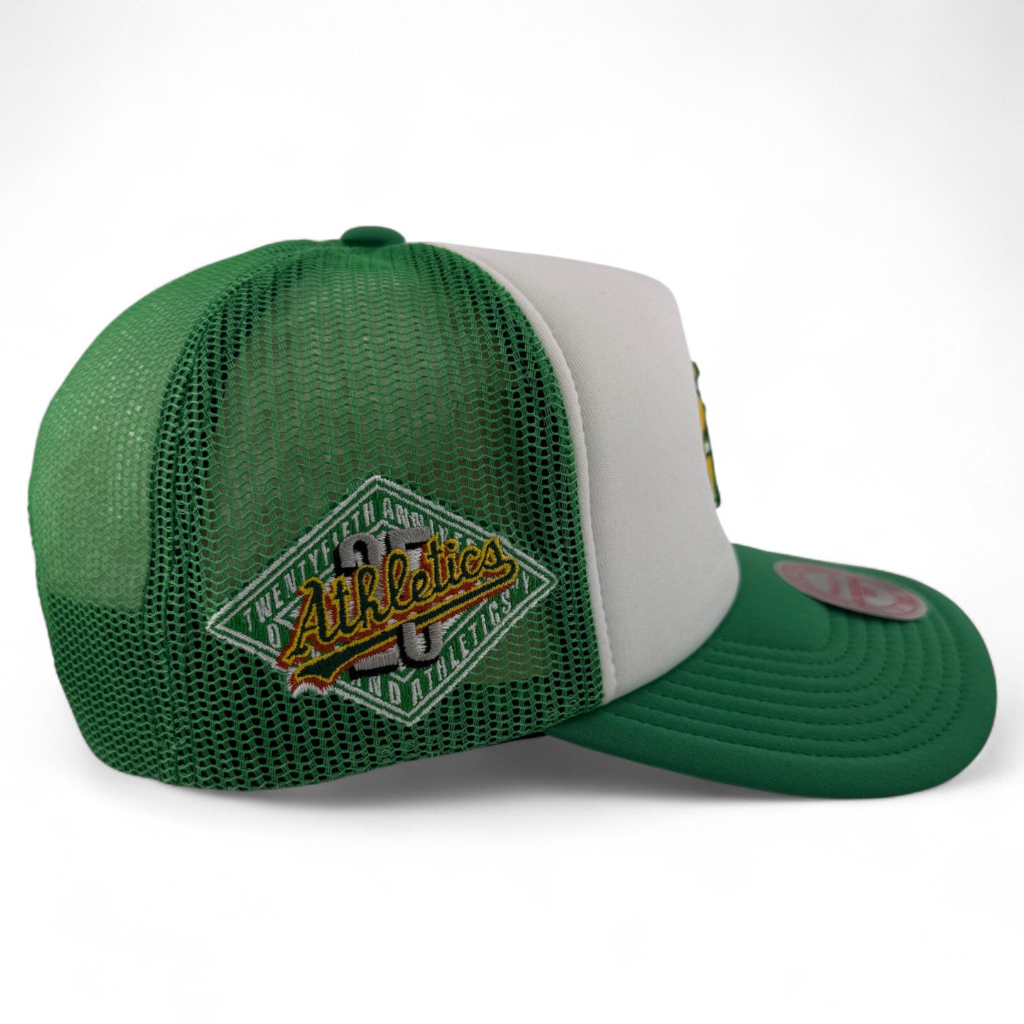 Mitchell & Ness Oakland Athletics A's A-Frame Foam Trucker Adjustable Snapback