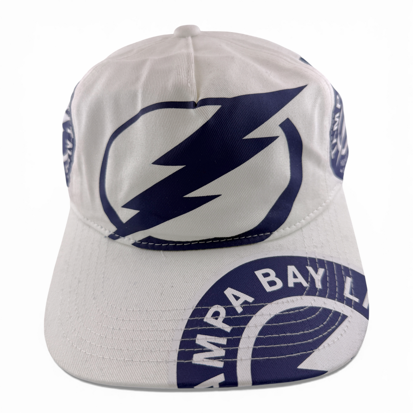 Mitchell & Ness Tampa Bay Lightning In Your Face A-Frame Snapback Adjustable Hat