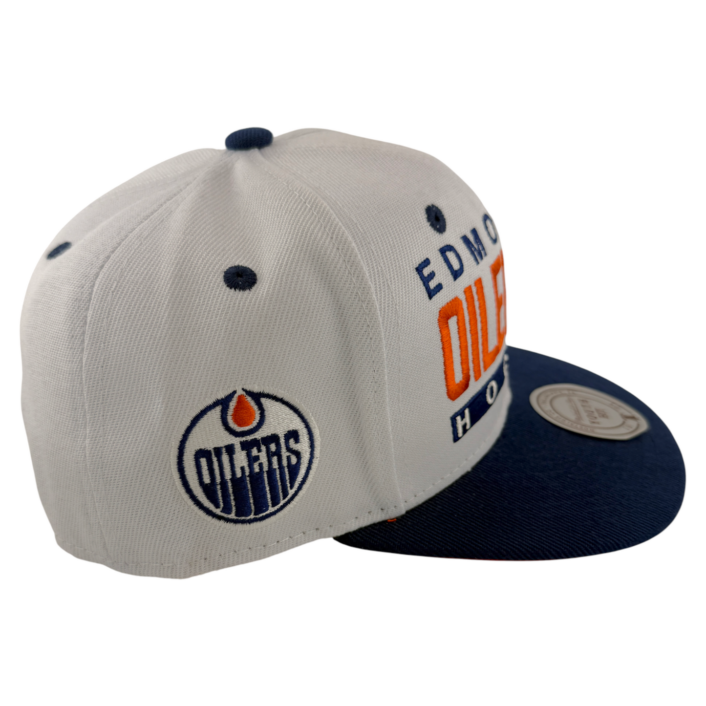 Mitchell & Ness Edmonton Oilers NHL Box Out Snapback Adjustable Hat Youth Kids