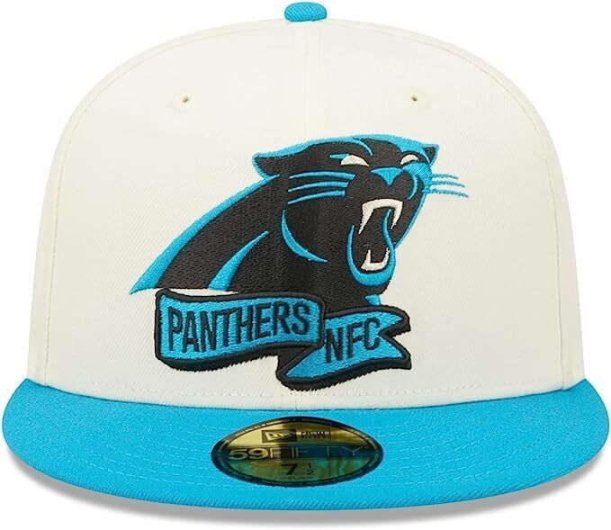 New Era Carolina Panthers 2022 Sideline NFL Cream 59FIFTY Fitted Hat Cap