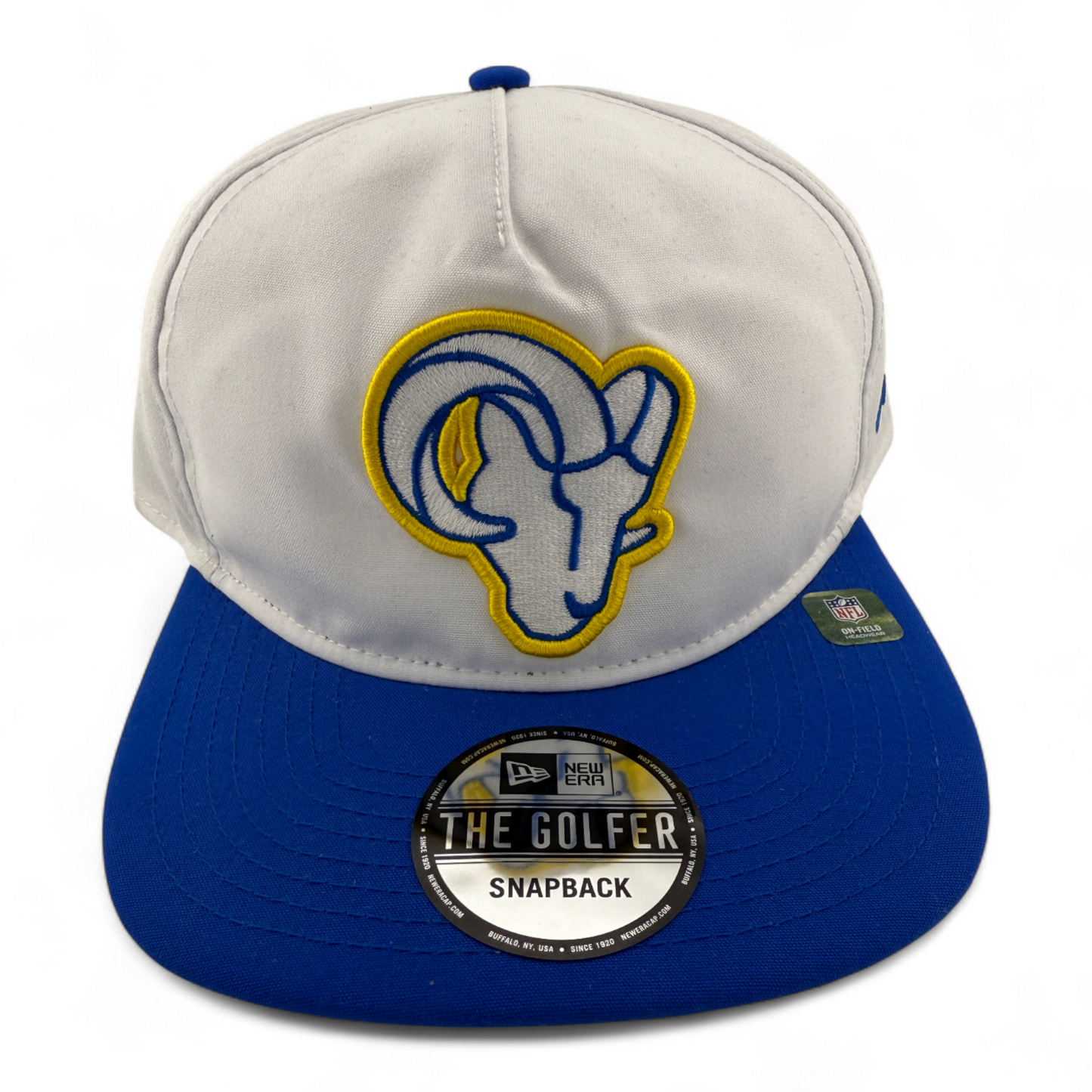 New Era Los Angeles Rams NFL 24 Training Golfer A-Frame Snapback Adjustable Hat