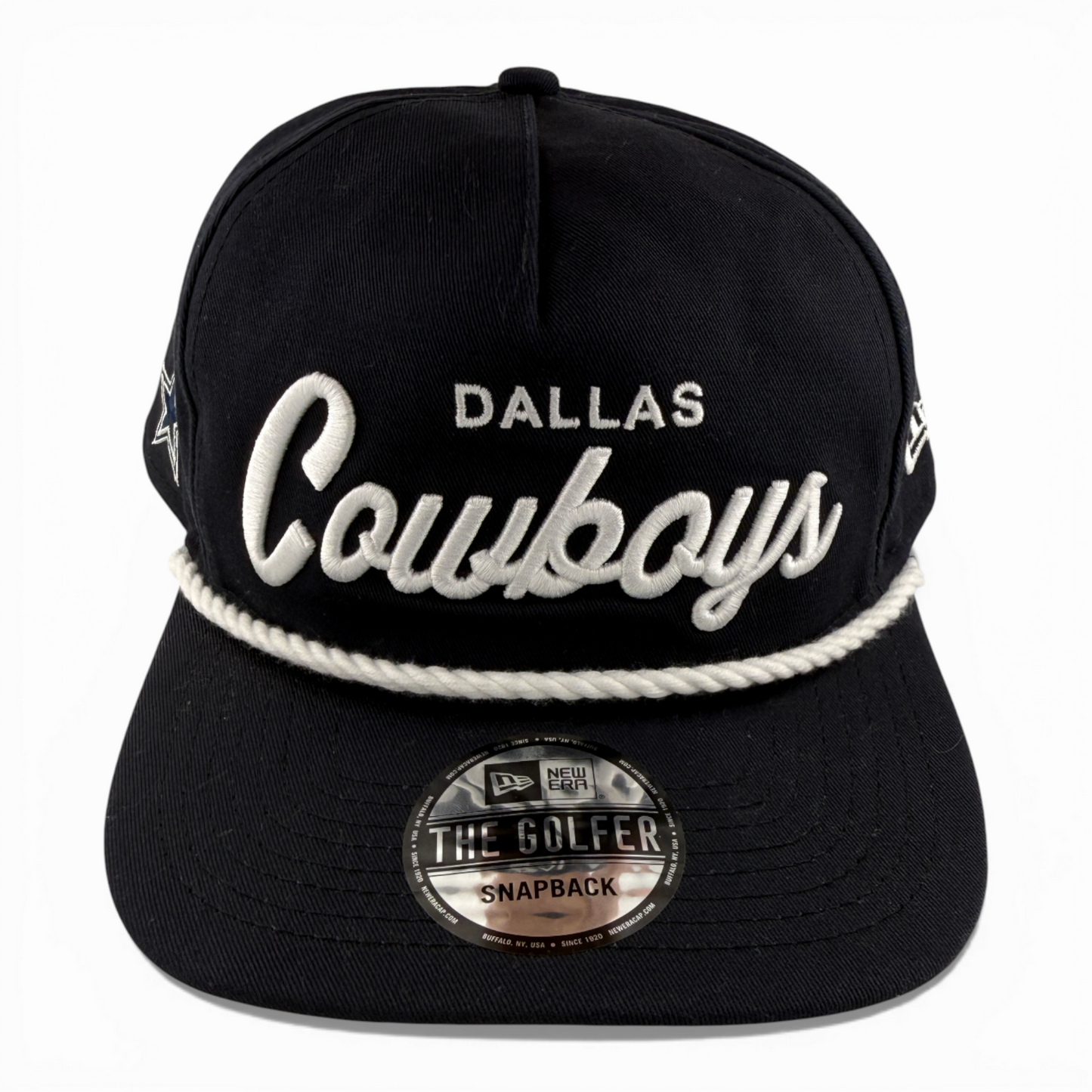 New Era Dallas Cowboys NFL Script Rope Golfer A-Frame Snapback Adjustable Hat