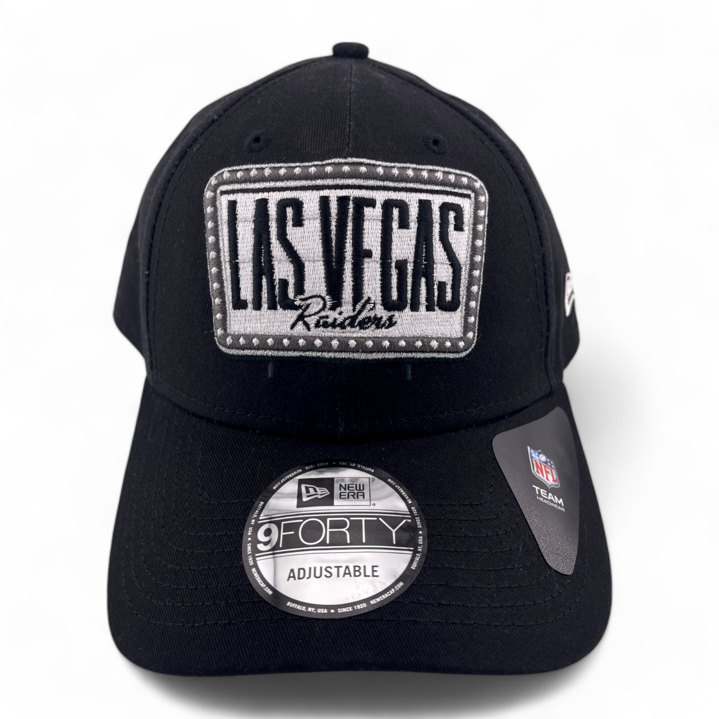 New Era Las Vegas Raiders NFL Vegas Sign Logo 9FORTY A-Frame Snapback Hat Cap