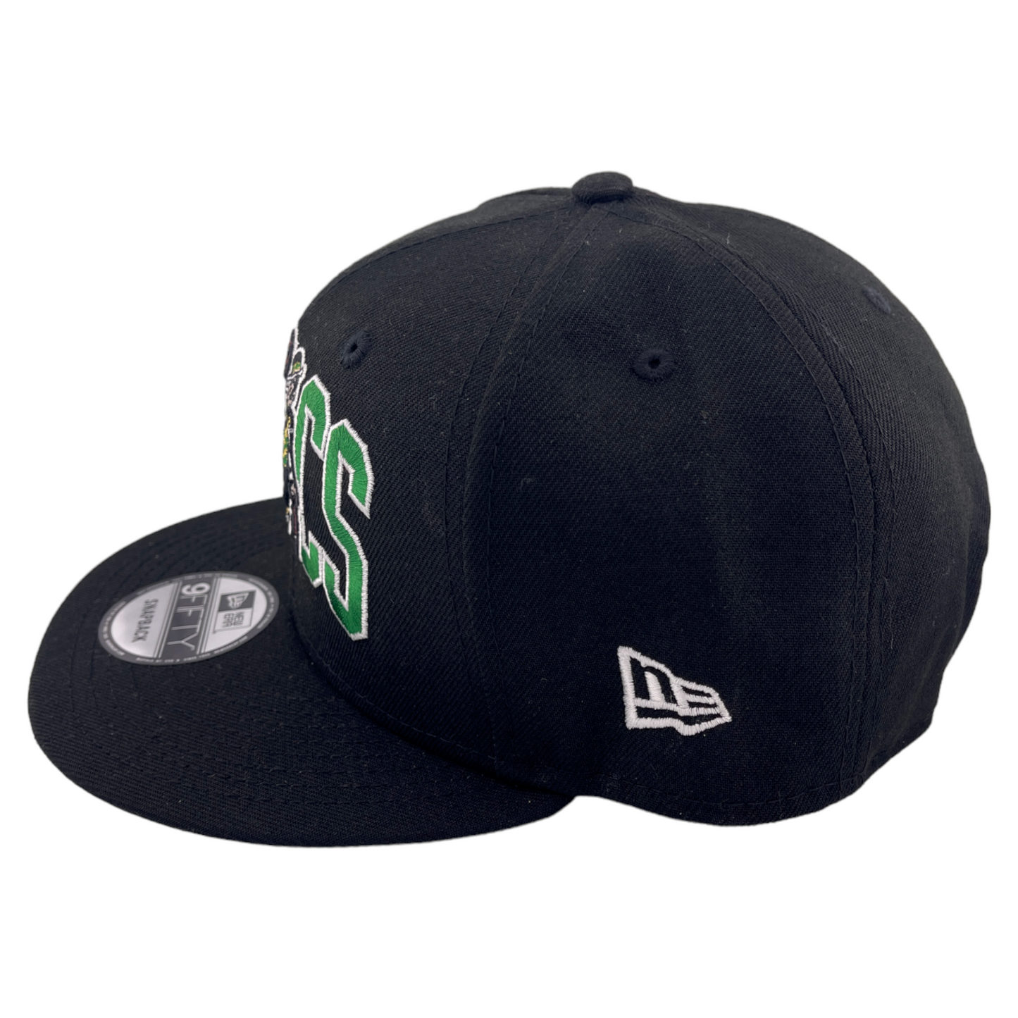 New Era Boston Celtics NBA Side Patch Black Logo Blend 9Fifty Snapback Hat Cap