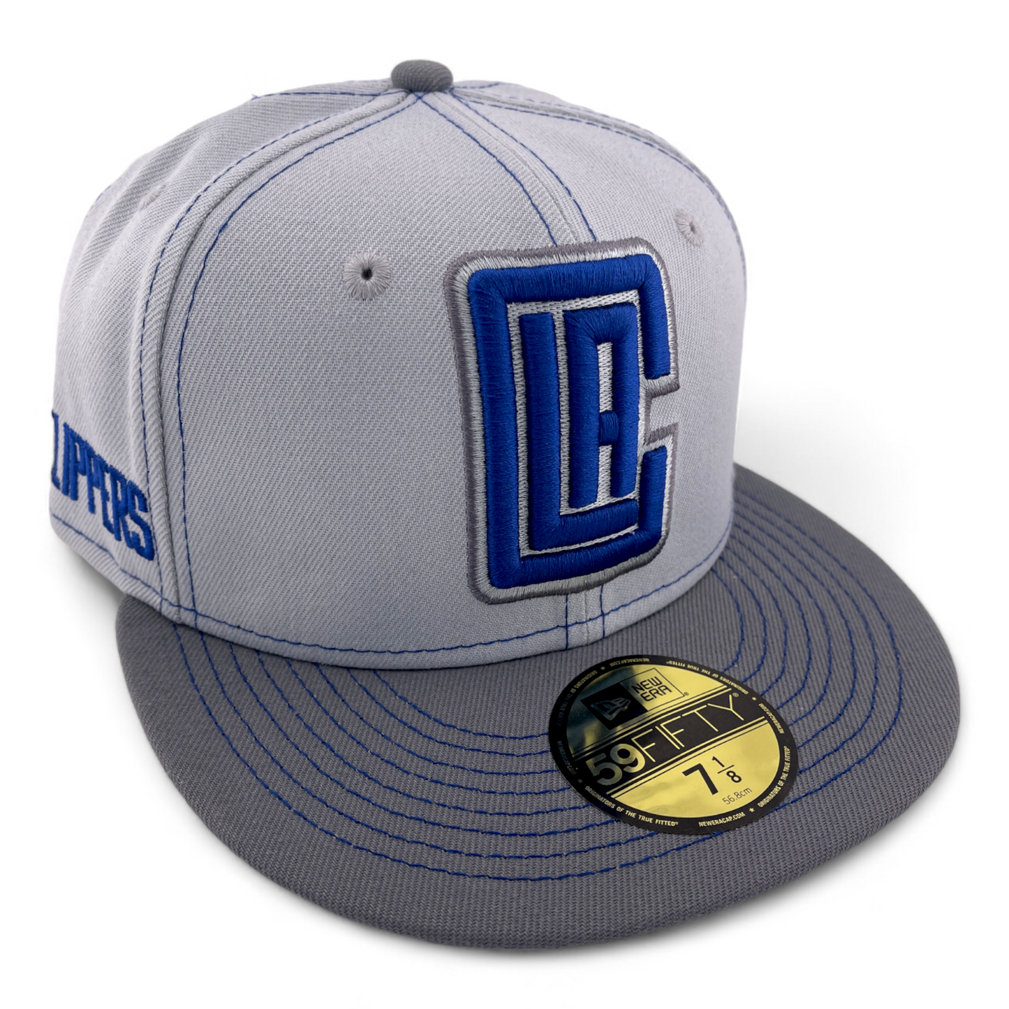 New Era Los Angeles Clippers NBA Grey Pop Pack Blue/Gray 59Fifty Fitted Hat Cap