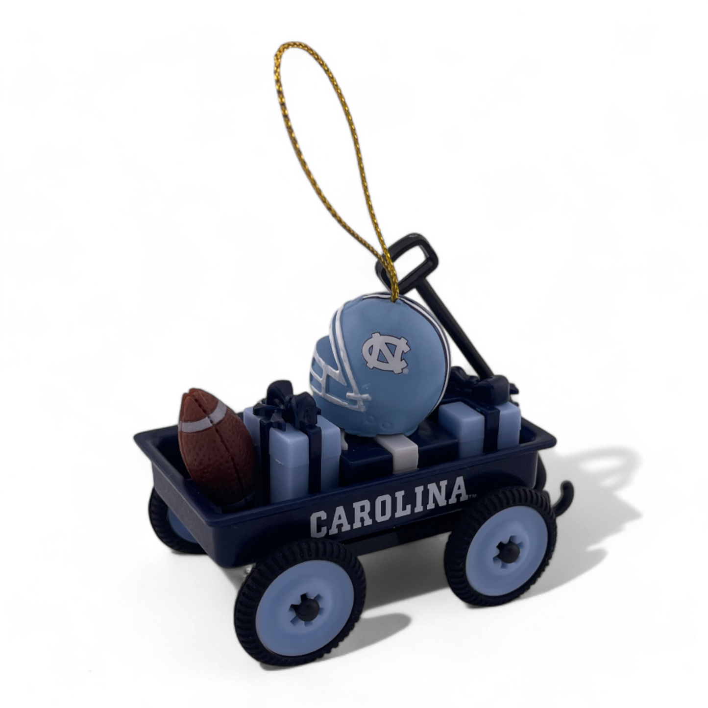 University of North Carolina Tar Heels NCAA Team Gift Wagon Christmas Ornament