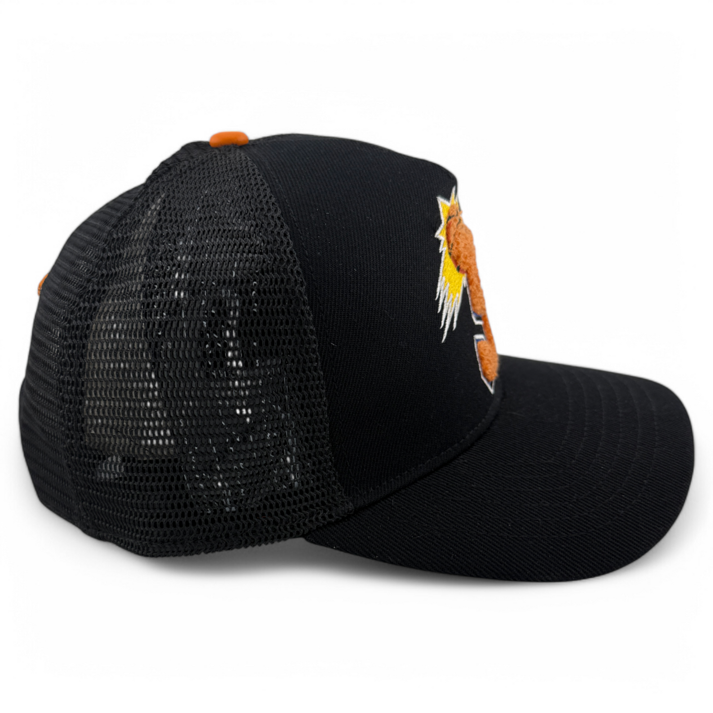 Pro Standard Phoenix Suns S Shag Logo A-Frame Black/Orange Trucker Snapback Hat