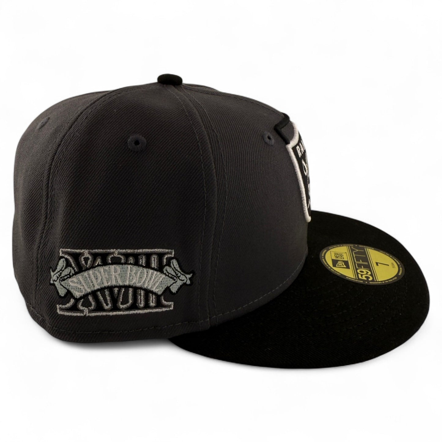 New Era Las Vegas Raiders NFL State Logo Super Bowl XVIII 59FIFTY Fitted Hat Cap
