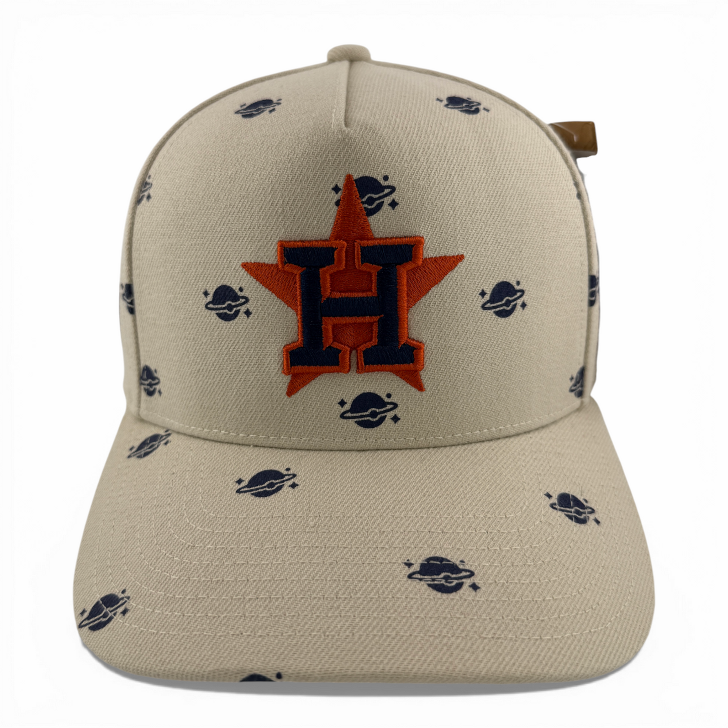 Mitchell & Ness Houston Astros Planet A-Frame Pro Pinch Fit Snapback Adjustable