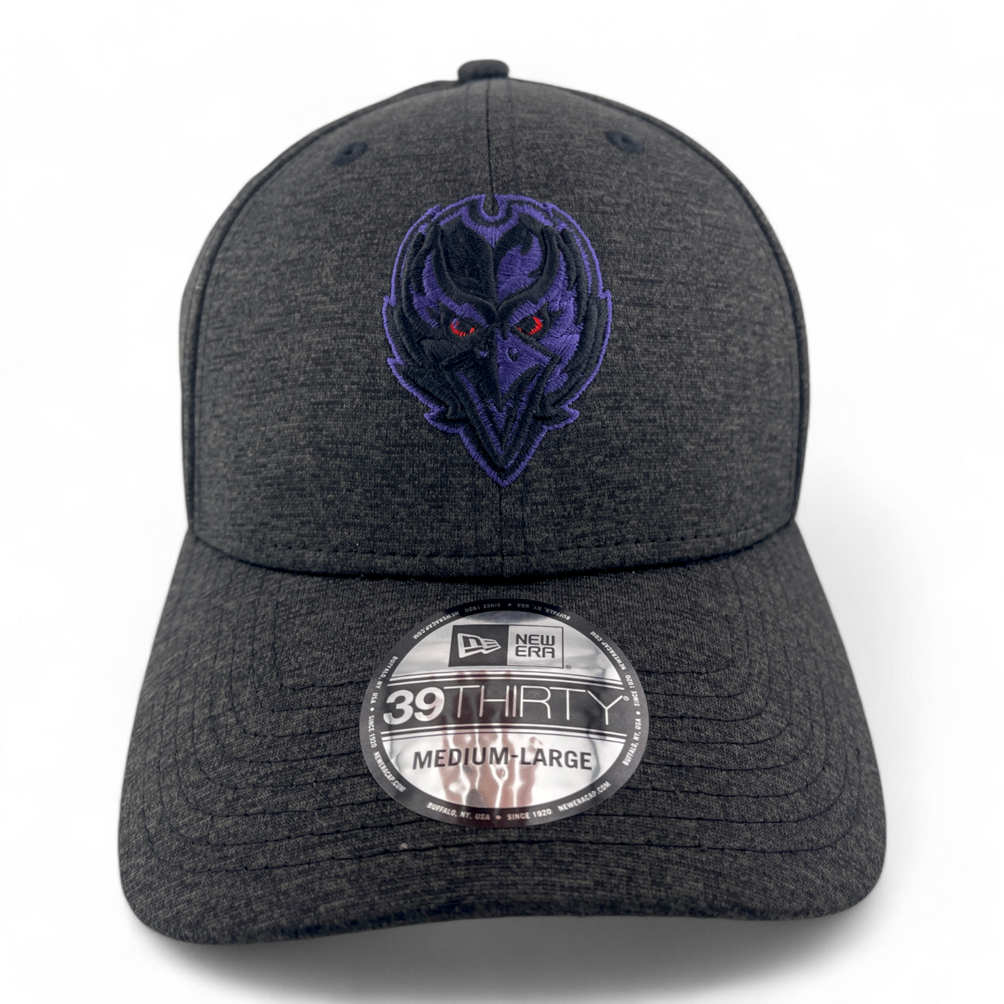 New Era Baltimore Ravens NFL Shadow Land Heathered Grey 39Thirty Flex Fit Hat