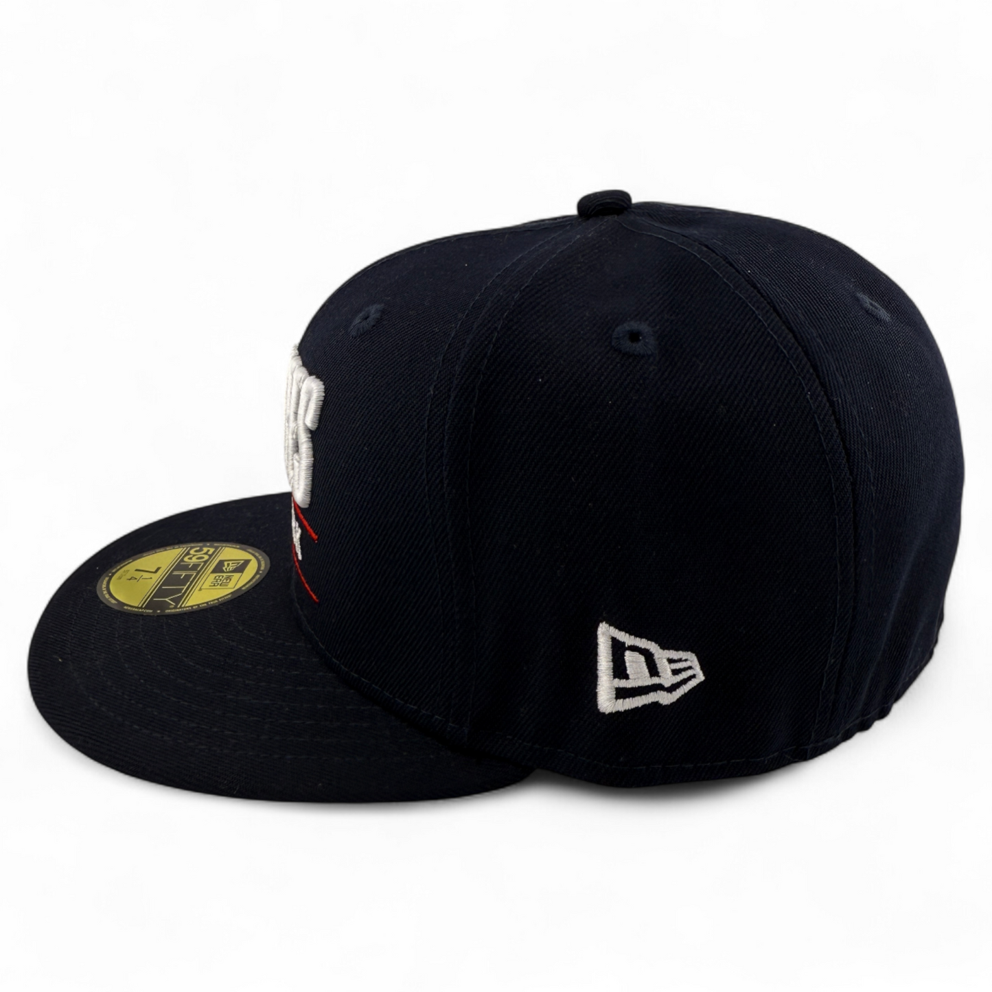New Era New York Yankees MLB Stacked Logo Navy Blue 59Fifty Fitted Hat Cap