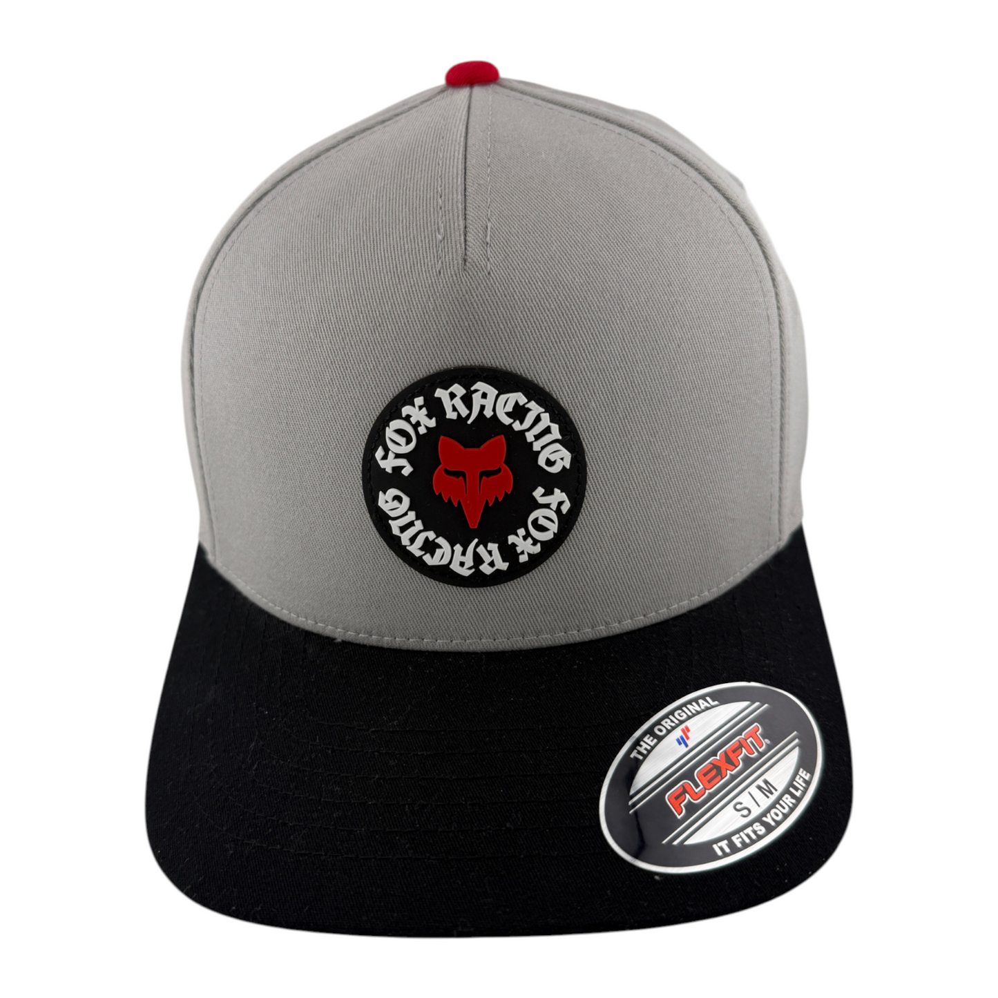 Fox Racing Race Spec Patch Logo Grey A-Frame Stretch Flex Fit Adult Hat Cap