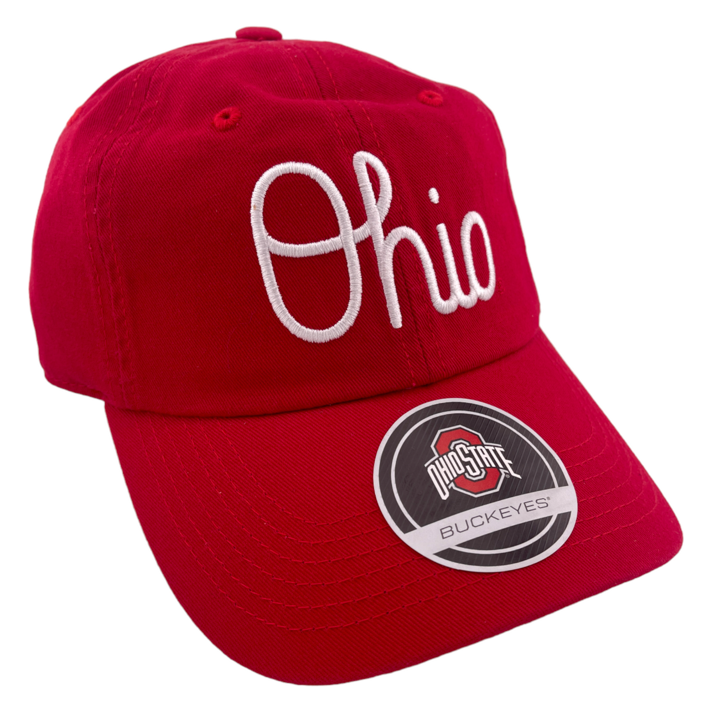 Ohio State University Buckeyes NCAA "Ohio" Script Logo Adjustable Dad Hat Cap