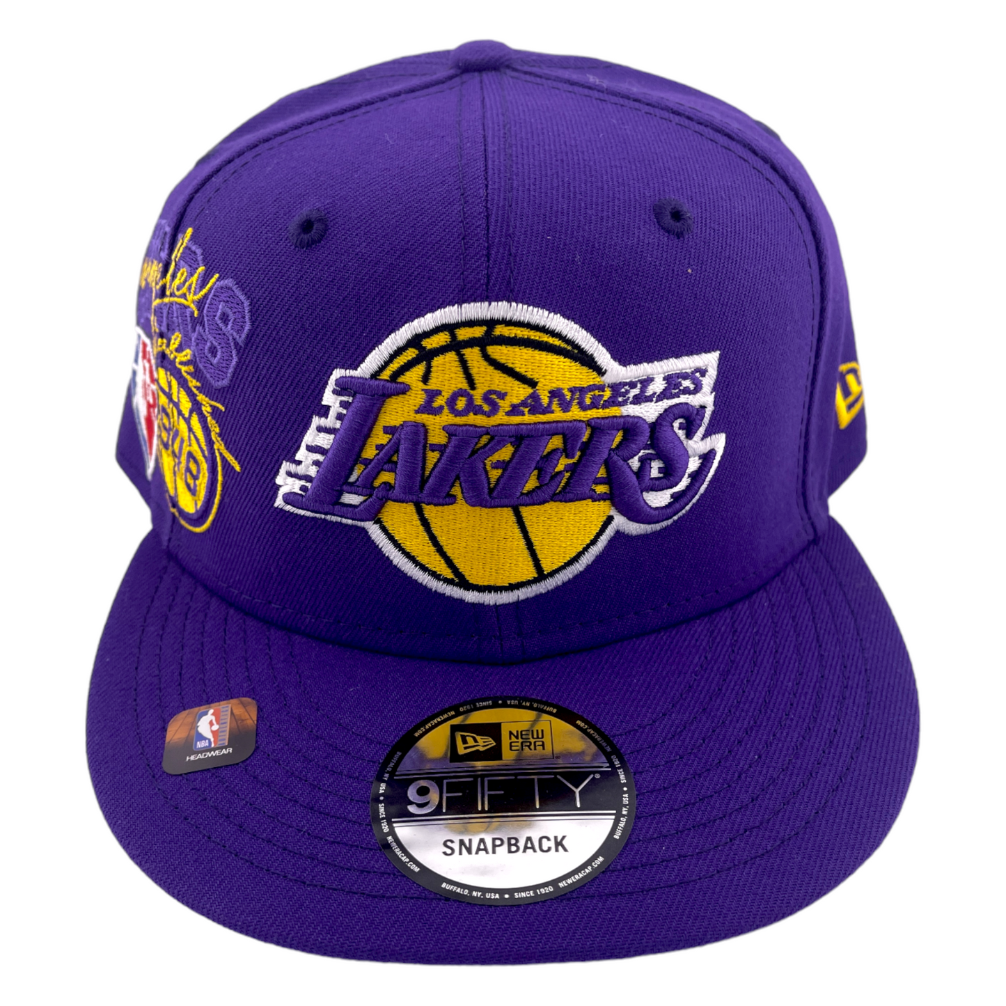 New Era Los Angeles Lakers Back Half 75th Purple/Grey UV NBA 9FIFTY Snapback Hat Cap