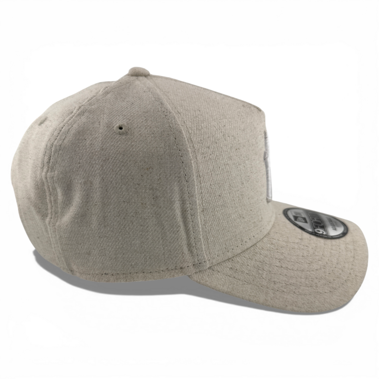 New Era Cleveland Guardians Oat Hemp Tan A-Frame 9Forty Snapback Adjustable Hat