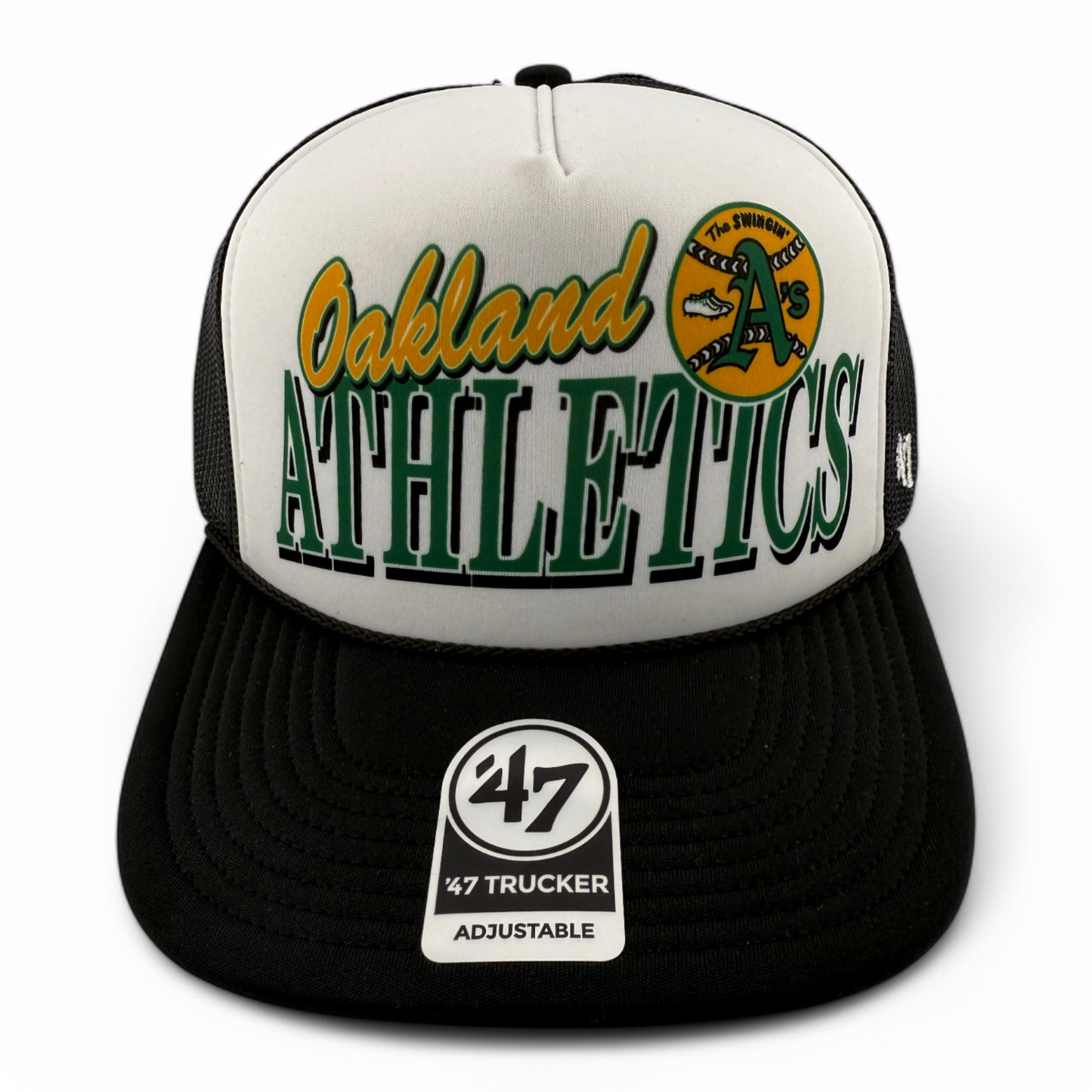 '47 Brand Oakland Athletics A's Creedence Foam Trucker Snapback Mesh Back Hat