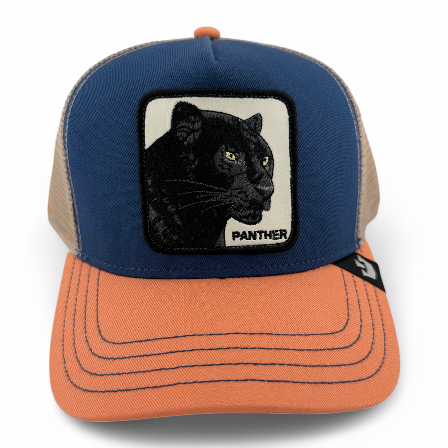 Goorin Bros The Panther The Farm Peach/Blue Trucker Adjustable Snapback Hat Cap