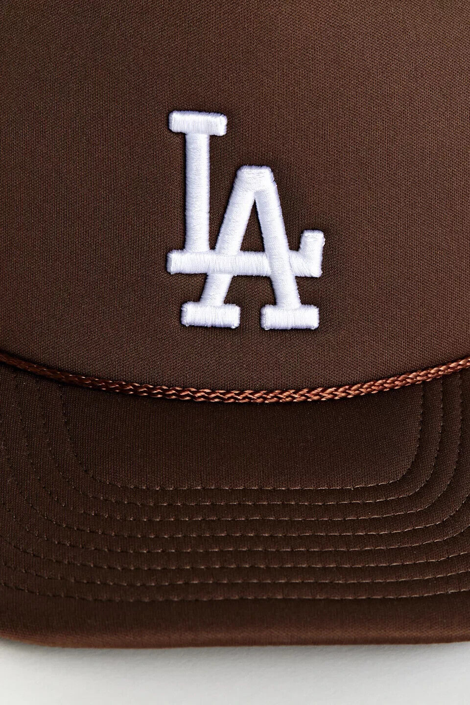 '47 Brand UO Los Angeles LA Dodgers Brown Trucker Snapback Baseball Rope Hat Cap