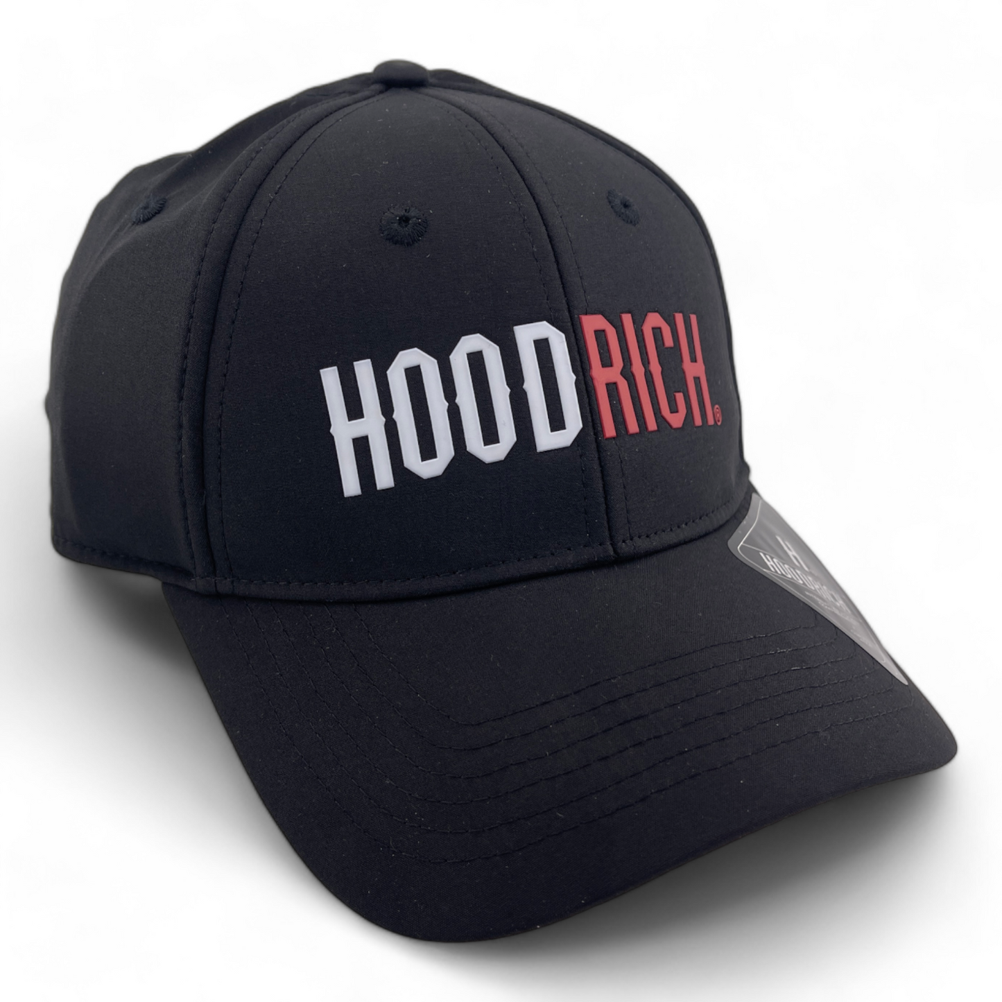 Hoodrich OG Splitter Strapback Internal Zipper Pocket Black Adjustable Hat Cap