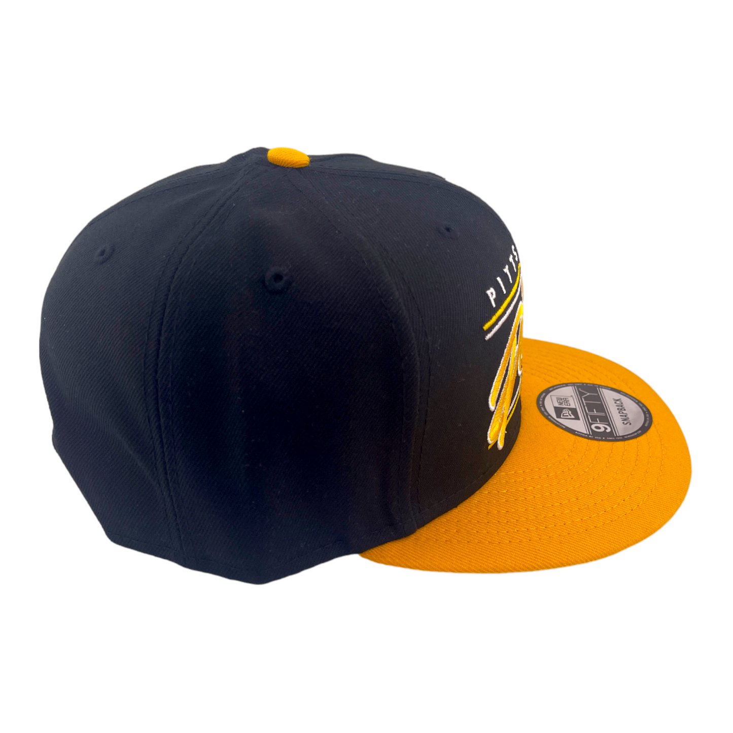 New Era Pittsburgh Pirates Team Script Logo Black/Yellow MLB 9FIFTY Snapback Hat Cap