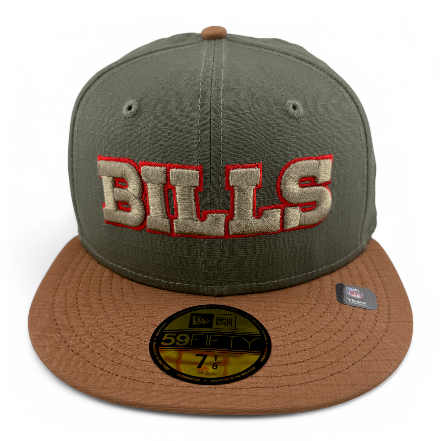 New Era Buffalo Bills NFL Ripstop Olive 60th Anniversary 59Fifty Fitted Hat Cap