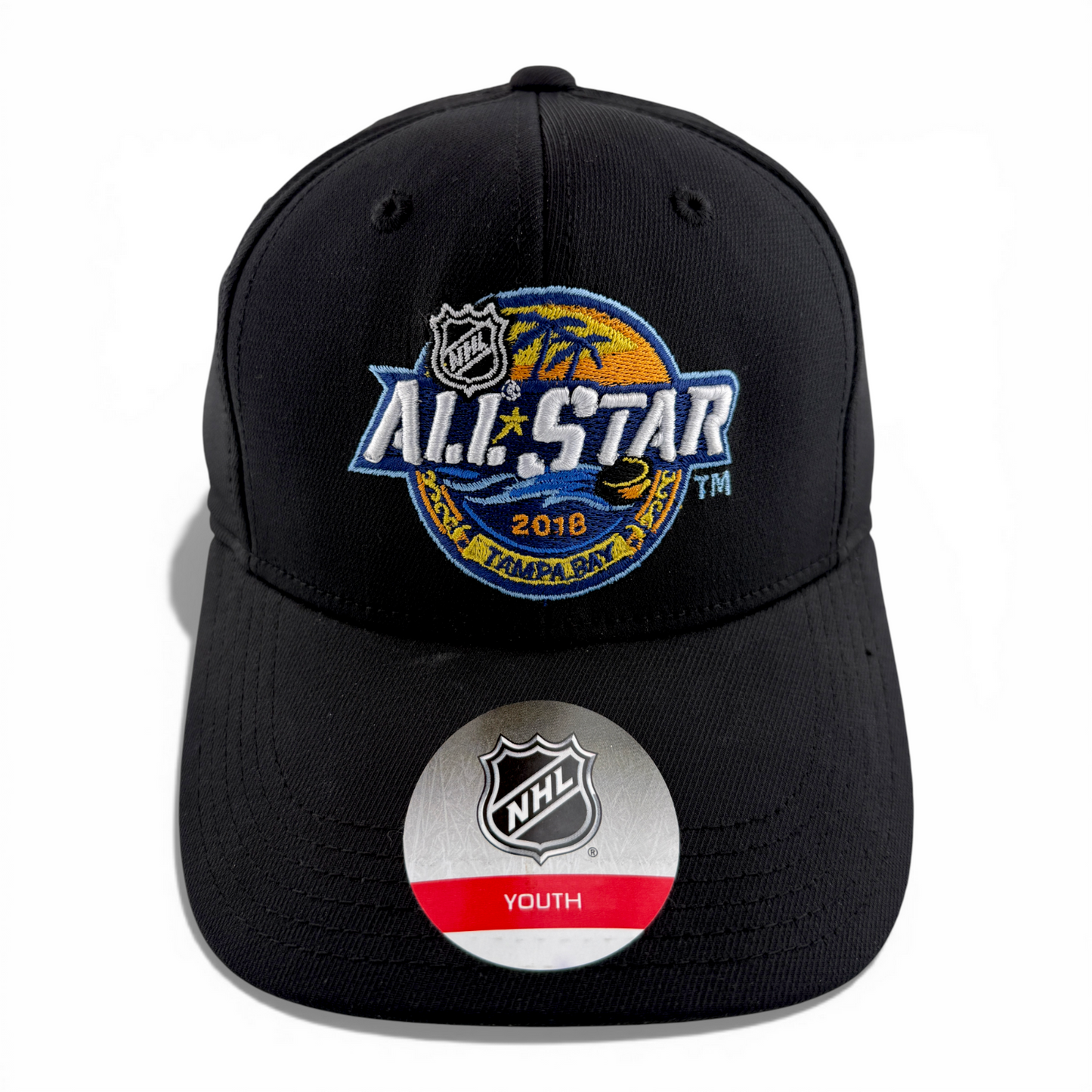 2018 All-Star Game Tampa Bay NHL Black Flex Fit Hat Cap Kids Youth Size