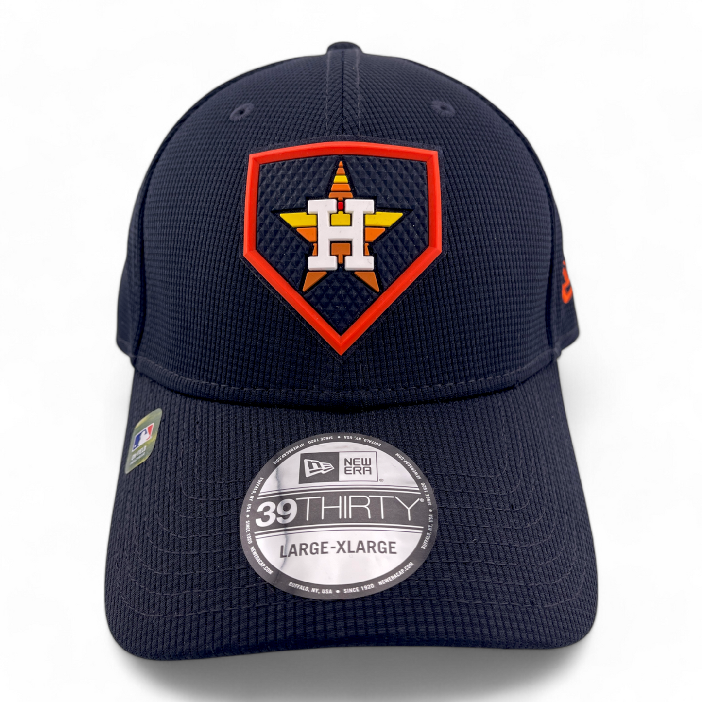 New Era Houston Astros MLB 2021 Clubhouse Logo Navy 39Thirty Flex Fit Hat Cap