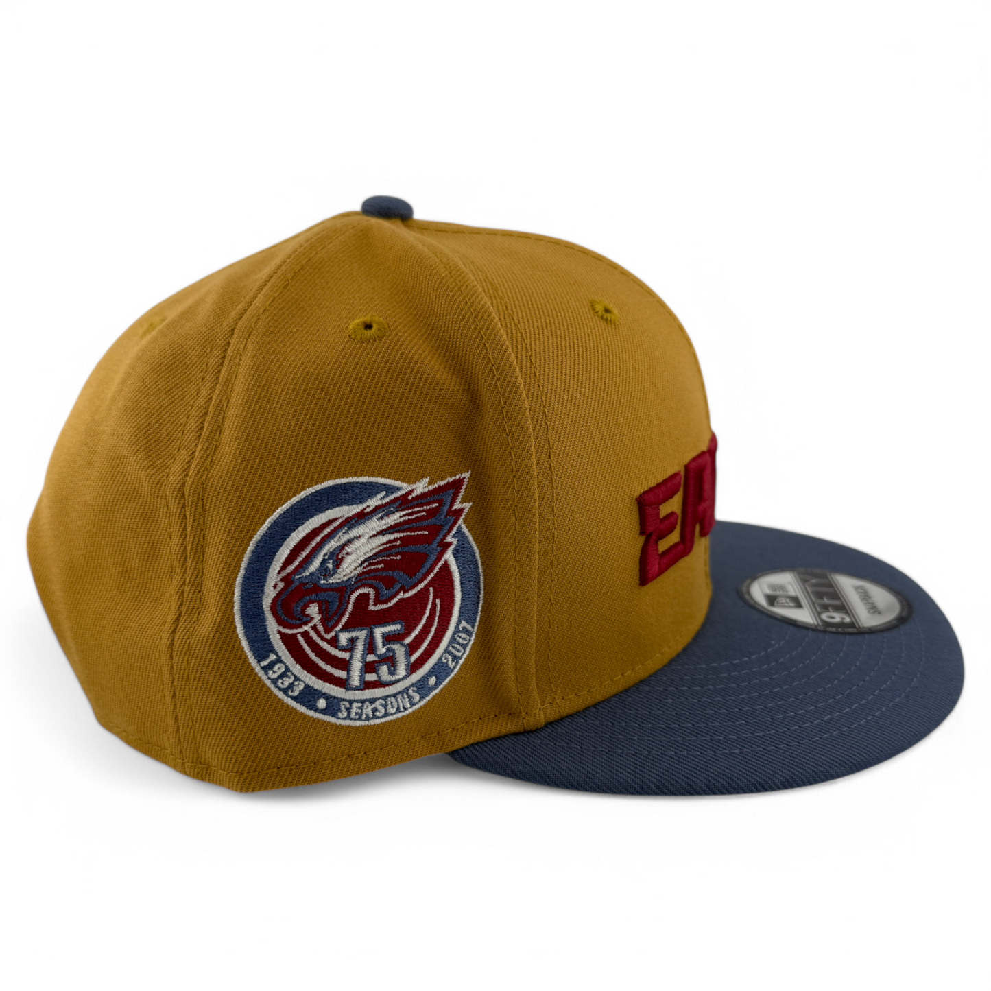 New Era Philadelphia Eagles NFL Panama Tan 9FIFTY Snapback Adjustable Hat Cap