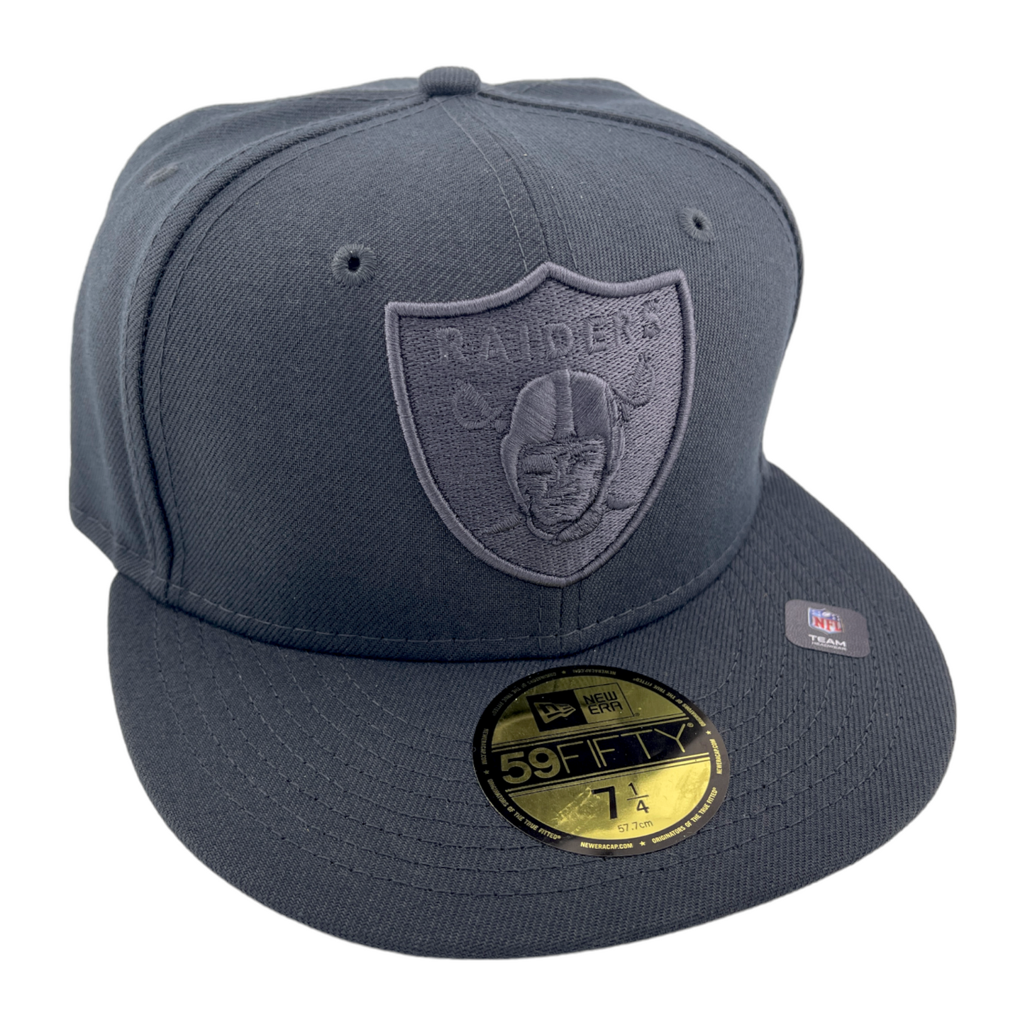 New Era Las Vegas Raiders NEPAC All Dark Grey/Gray UV NFL 59Fifty Fitted Hat Cap