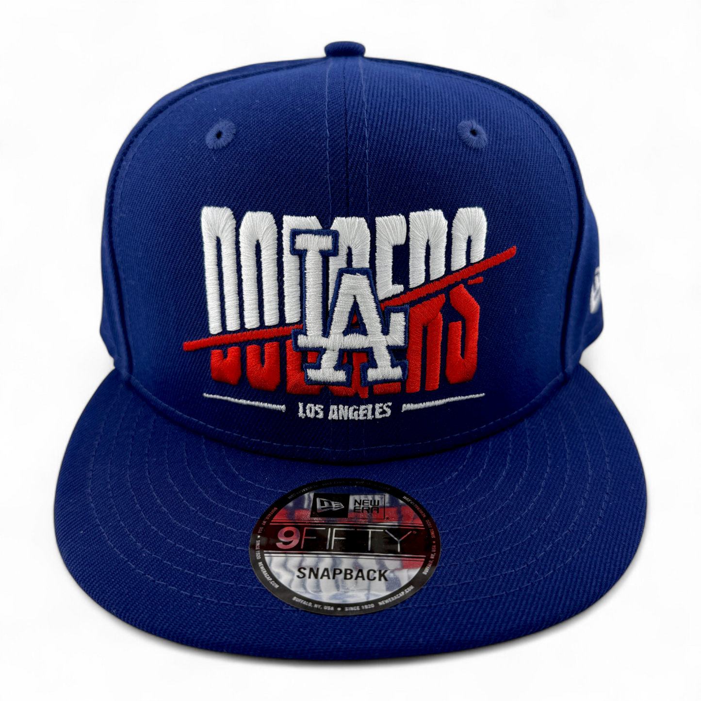 New Era Los Angeles Dodgers MLB Sliced Logo 9FIFTY Snapback Adjustable Hat Cap