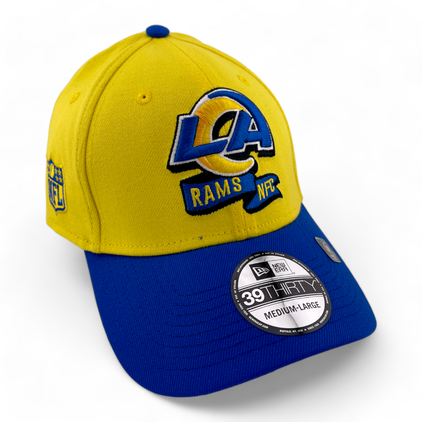 New Era Los Angeles Rams NFL 2022 Sideline Yellow 39Thirty Hat Cap